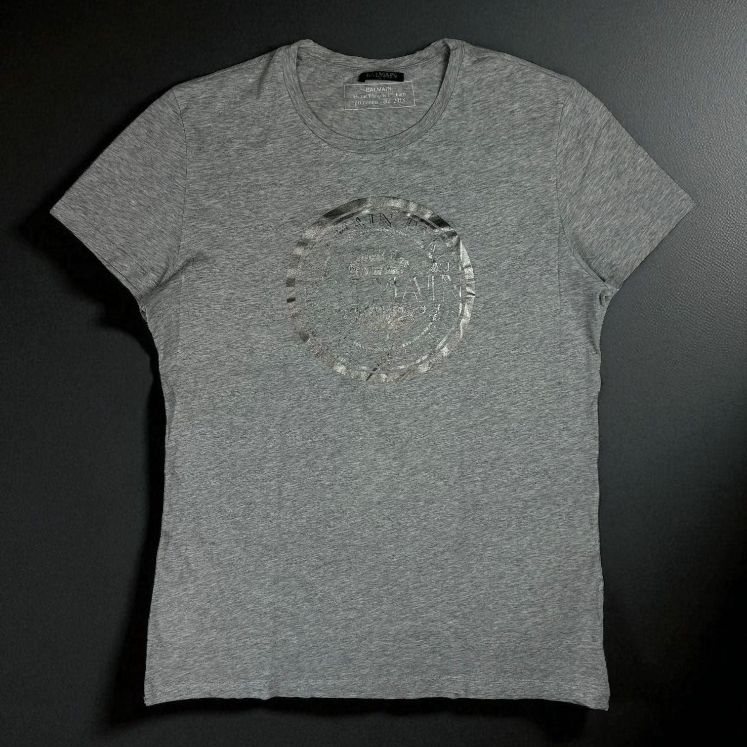 Balmain Silver Logo T-shirt