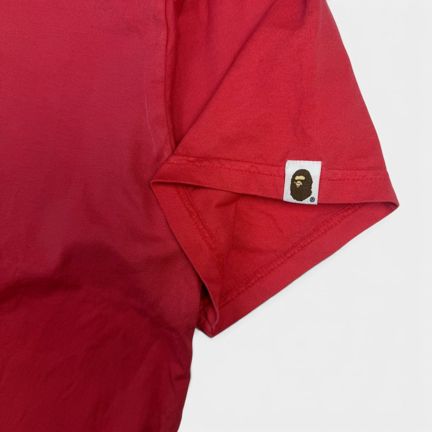 BAPE World Gone Mad Washed Effect T-Shirt Red | Tricou BAPE