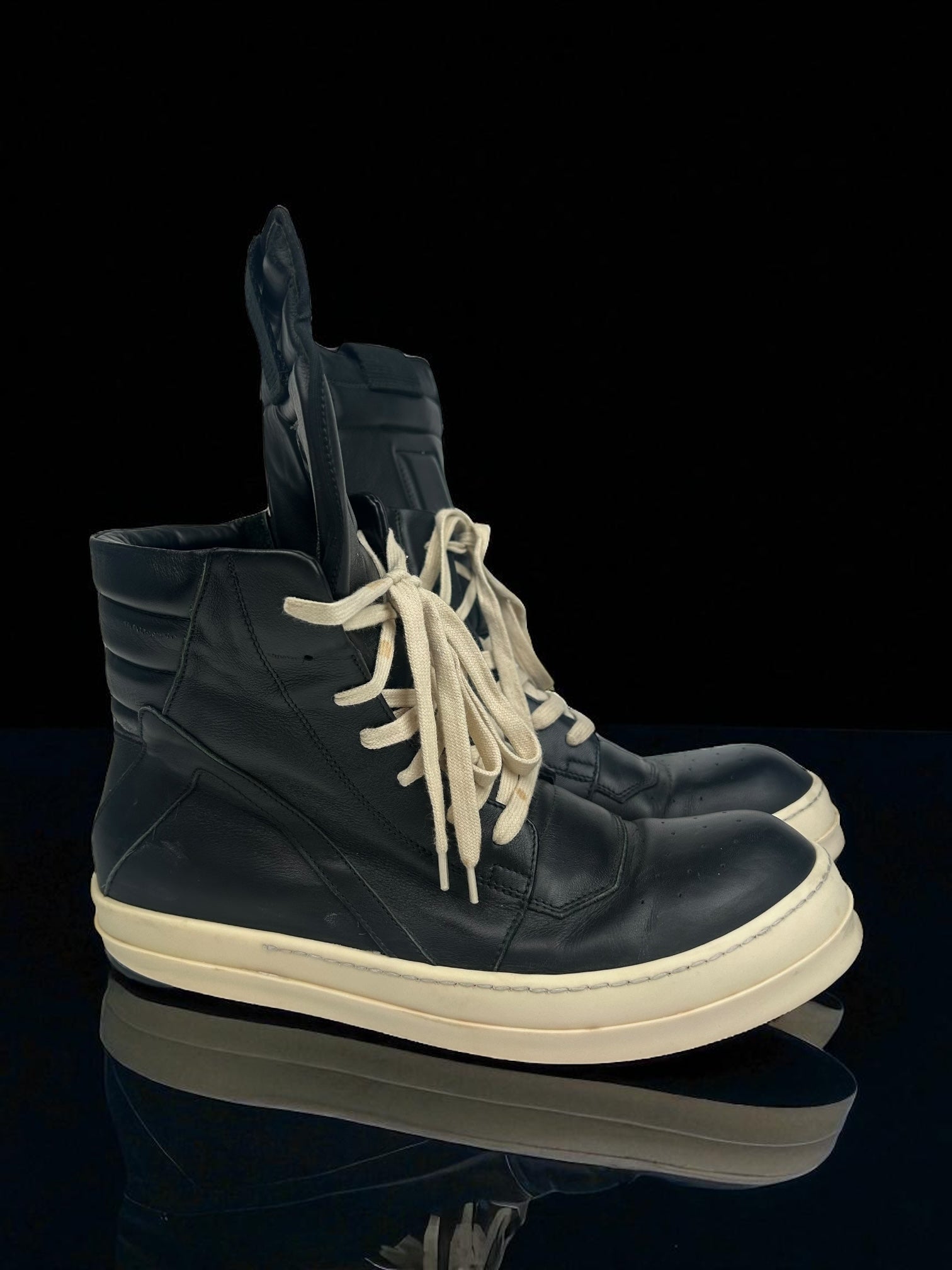Rick Owens Geobasket Black Milk
