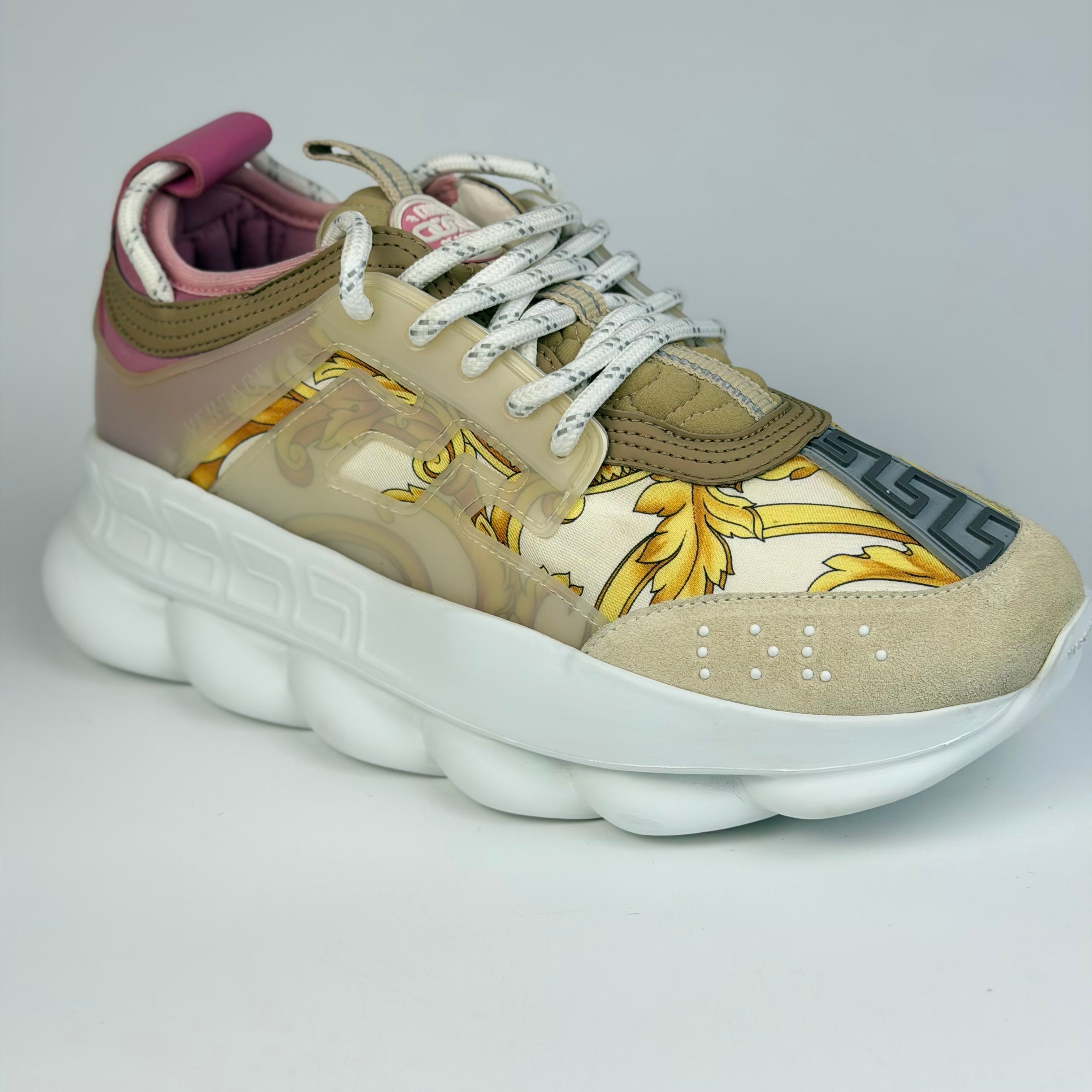 Versace Chain Reaction Barocco Print Beige/Pink