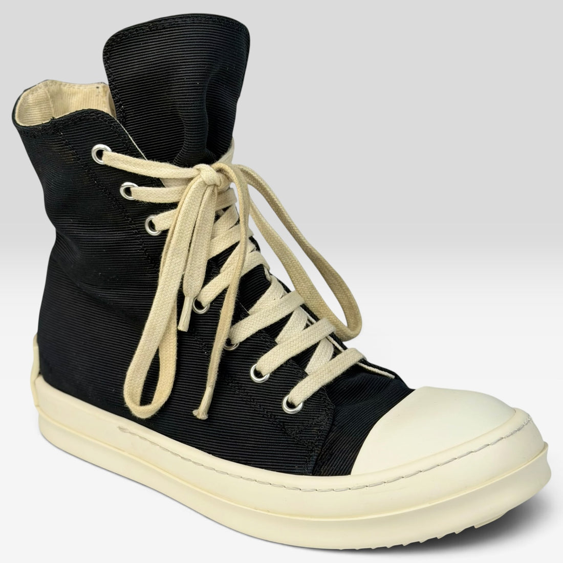 Rick Owens DRKSHDW Ramones High License Plate Black/Milk | Sneakers Rick Owens
