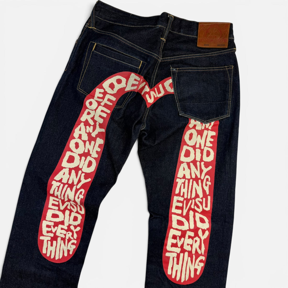 Evisu "Before Anyone Did Anything" Daicock Japanese Denim, roșu, vedere din față