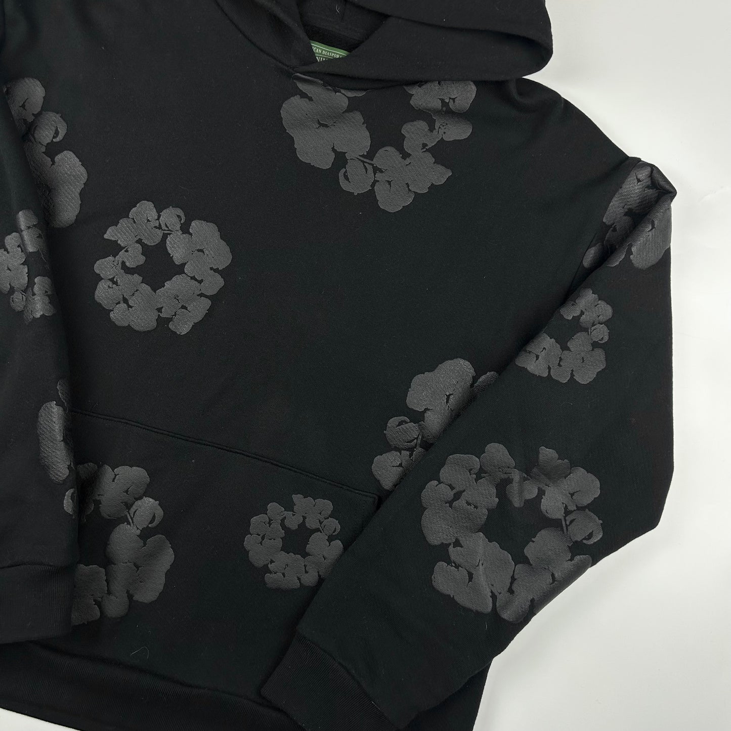 Denim Tears Black Monochrome Hoodie