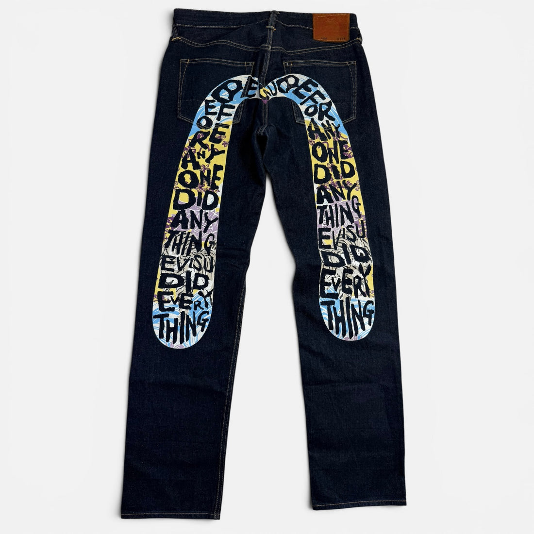 Evisu "Before Anyone Did Anything" Daicock Japanese Denim, vedere din față