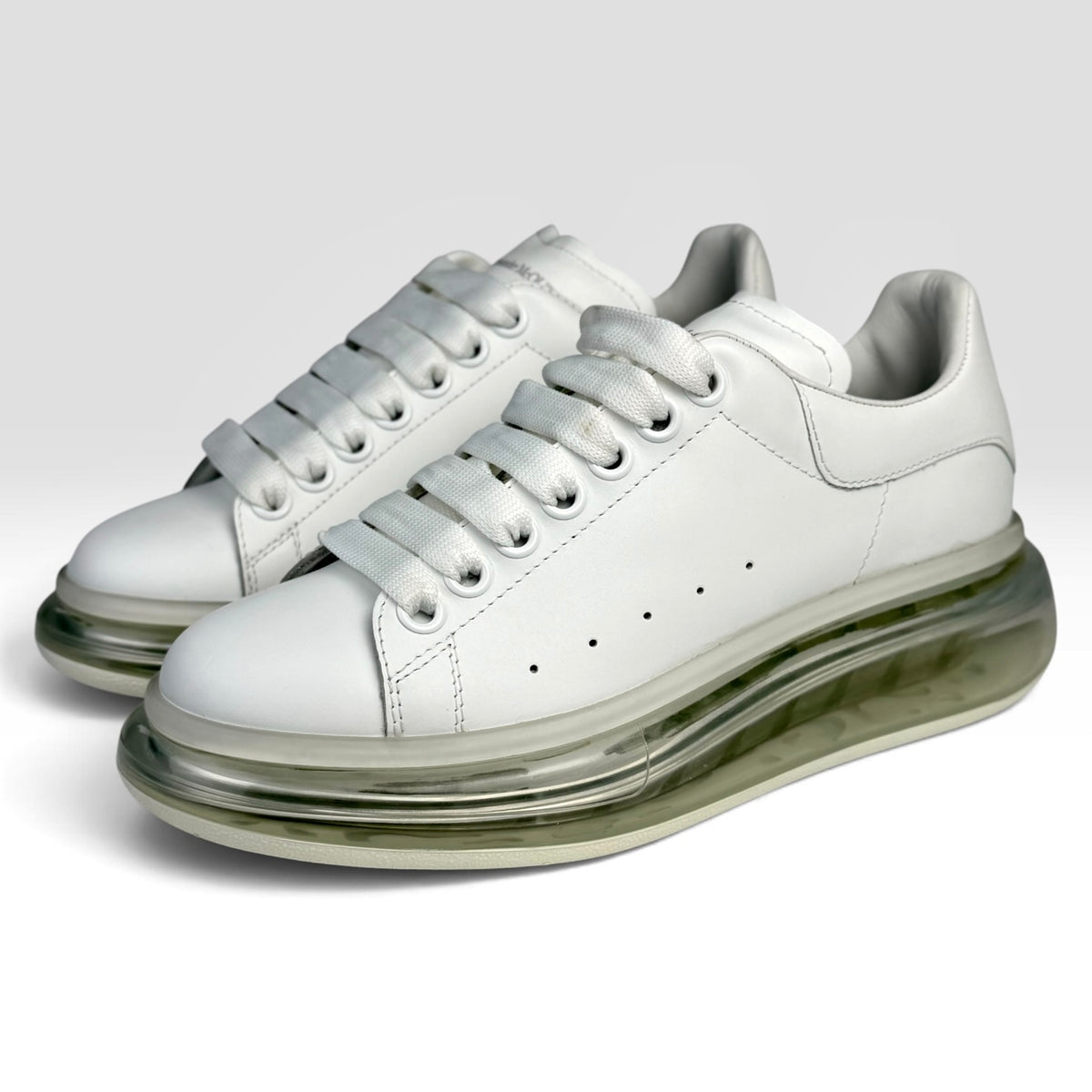 Alexander McQueen Oversized Clear Sole Sneakers White