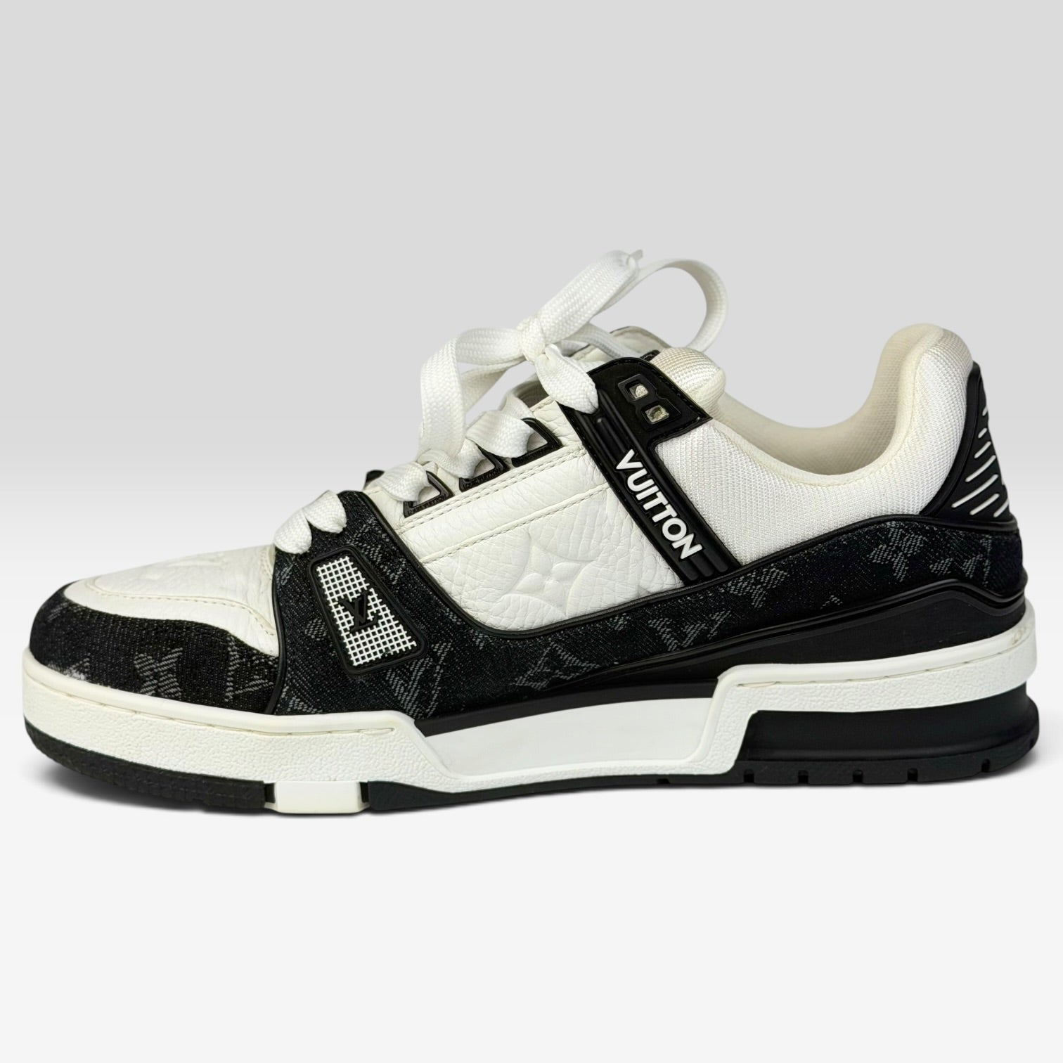 Louis Vuitton LV Trainer White/Black Denim | Sneakers Louis Vuitton
