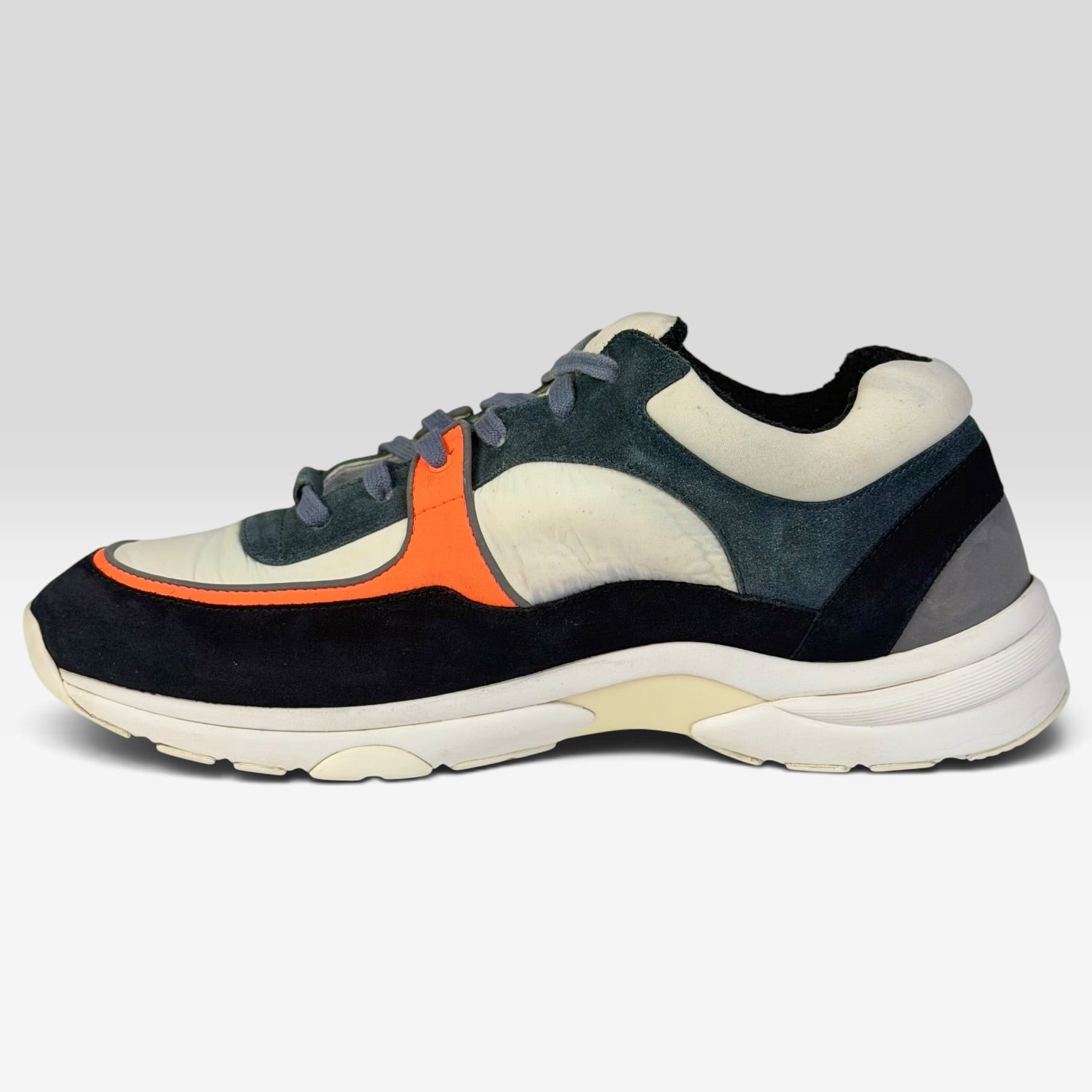 Chanel CC Logo Runner Sneakers Navy/White/Orange | Sneakers Chanel