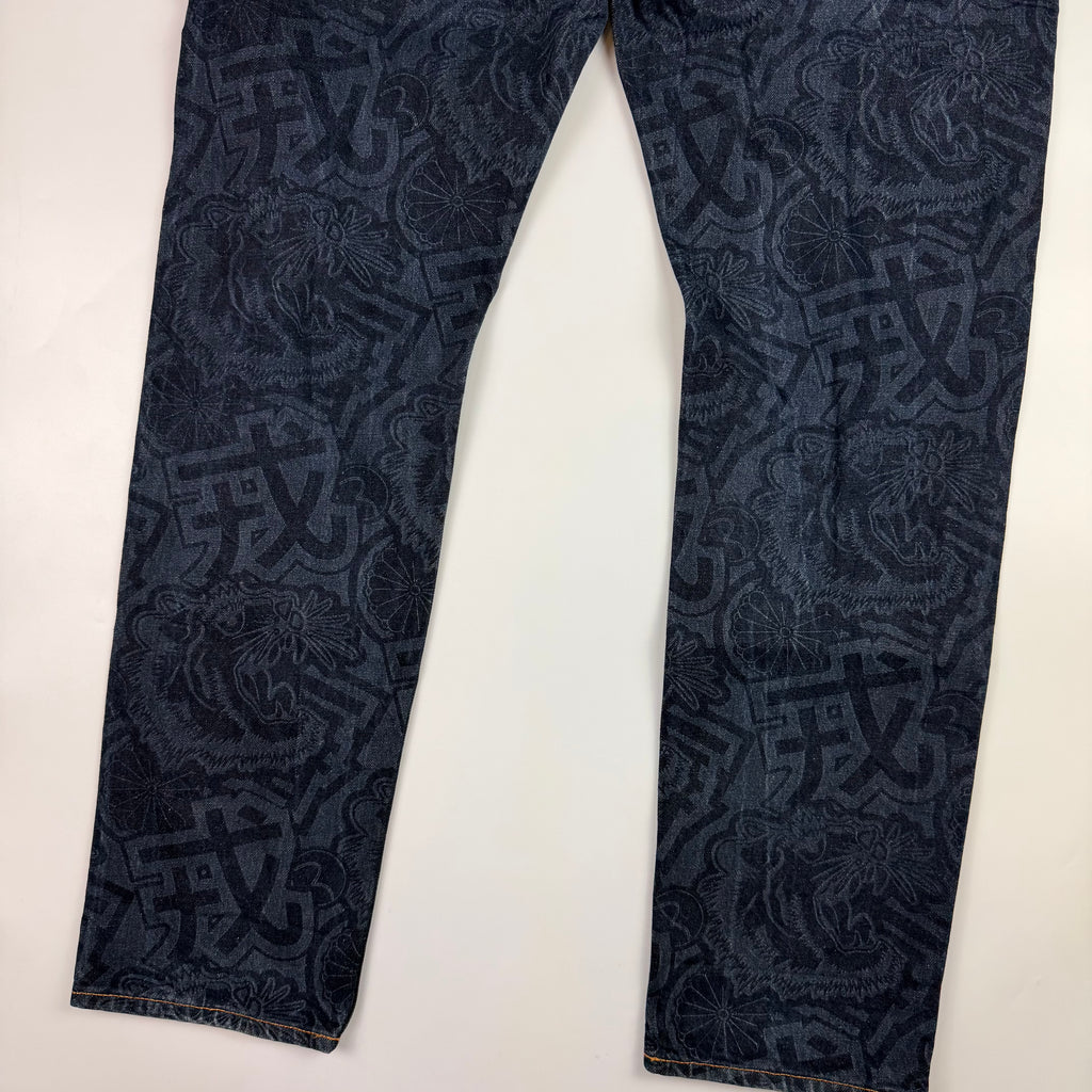 Evisu All Over Print Seagull Jeans