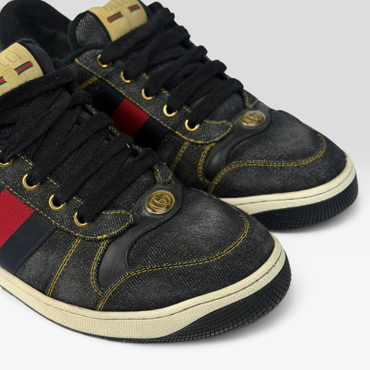 Gucci Screener Denim Sneakers
