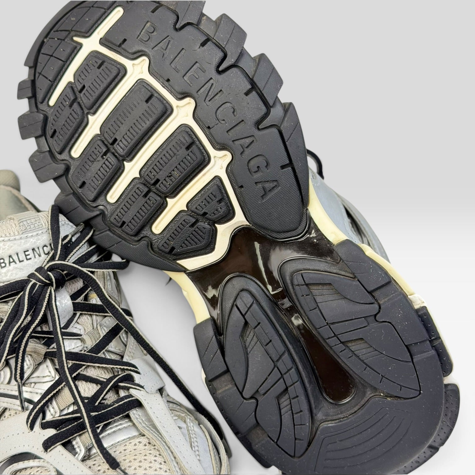 Balenciaga Track Metallic Silver