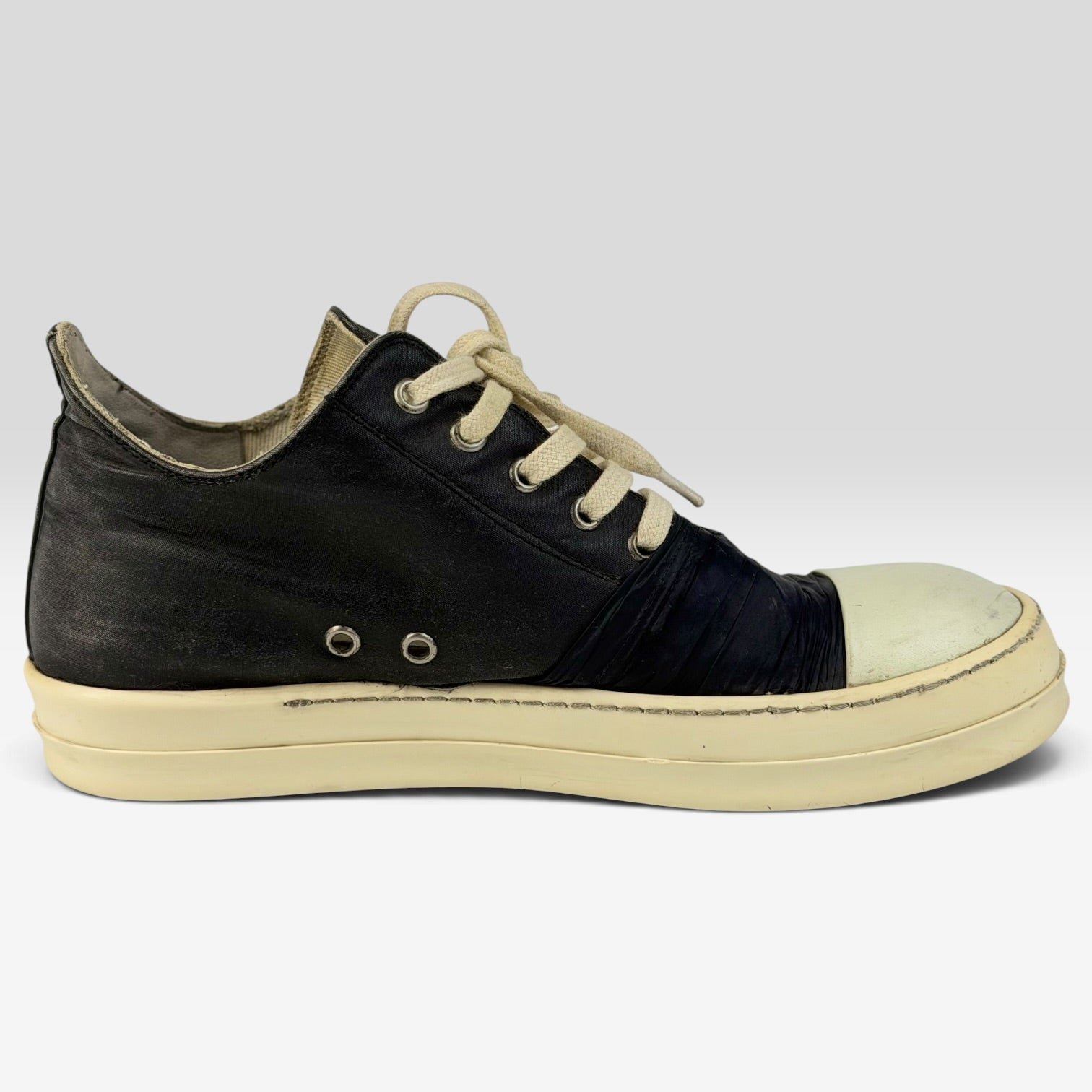 Rick Owens DRKSHDW Hustler Duck Tape Ramones Low Black/Milk