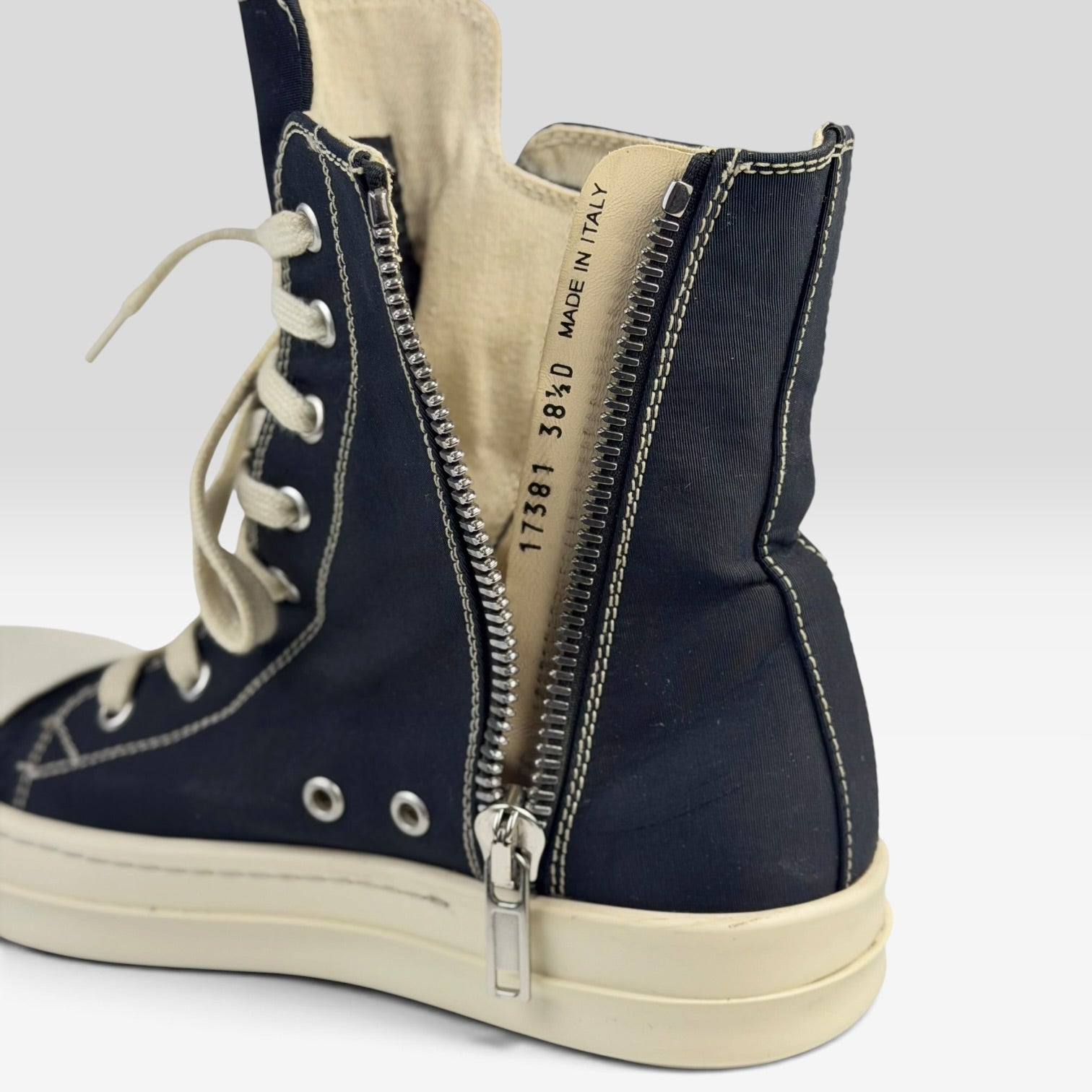 Rick Owens DRKSHDW Ramones High Double Thread Black/Milk
