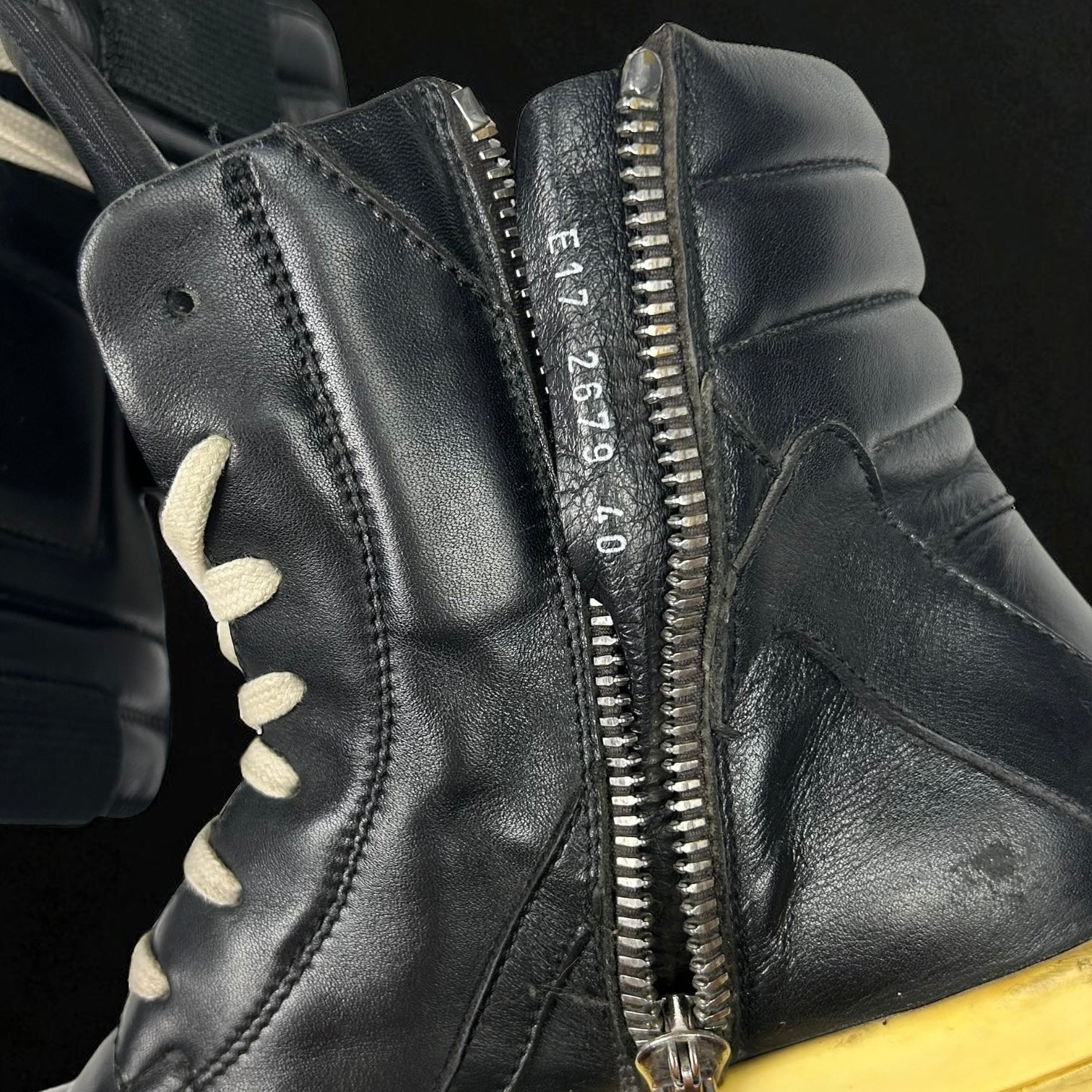 Rick Owens Geobasket Black Milk