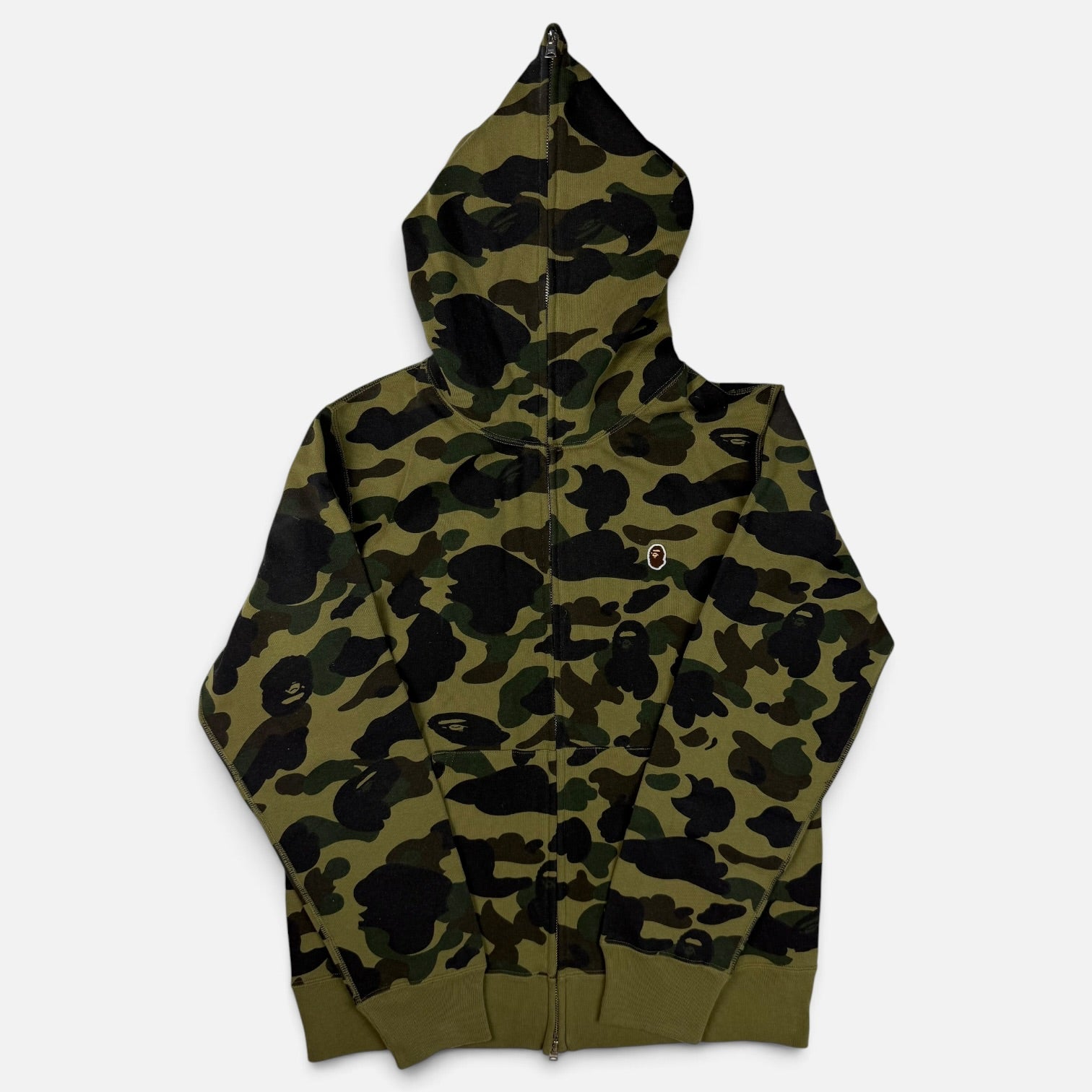 BAPE 1st Camo Full Zip Hoodie Green | Hanorac BAPE