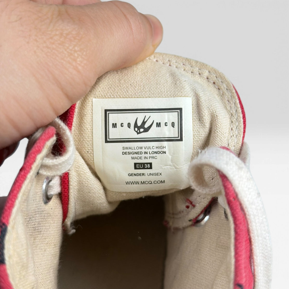 McQ by Alexander McQueen Swallow Vulc High Red