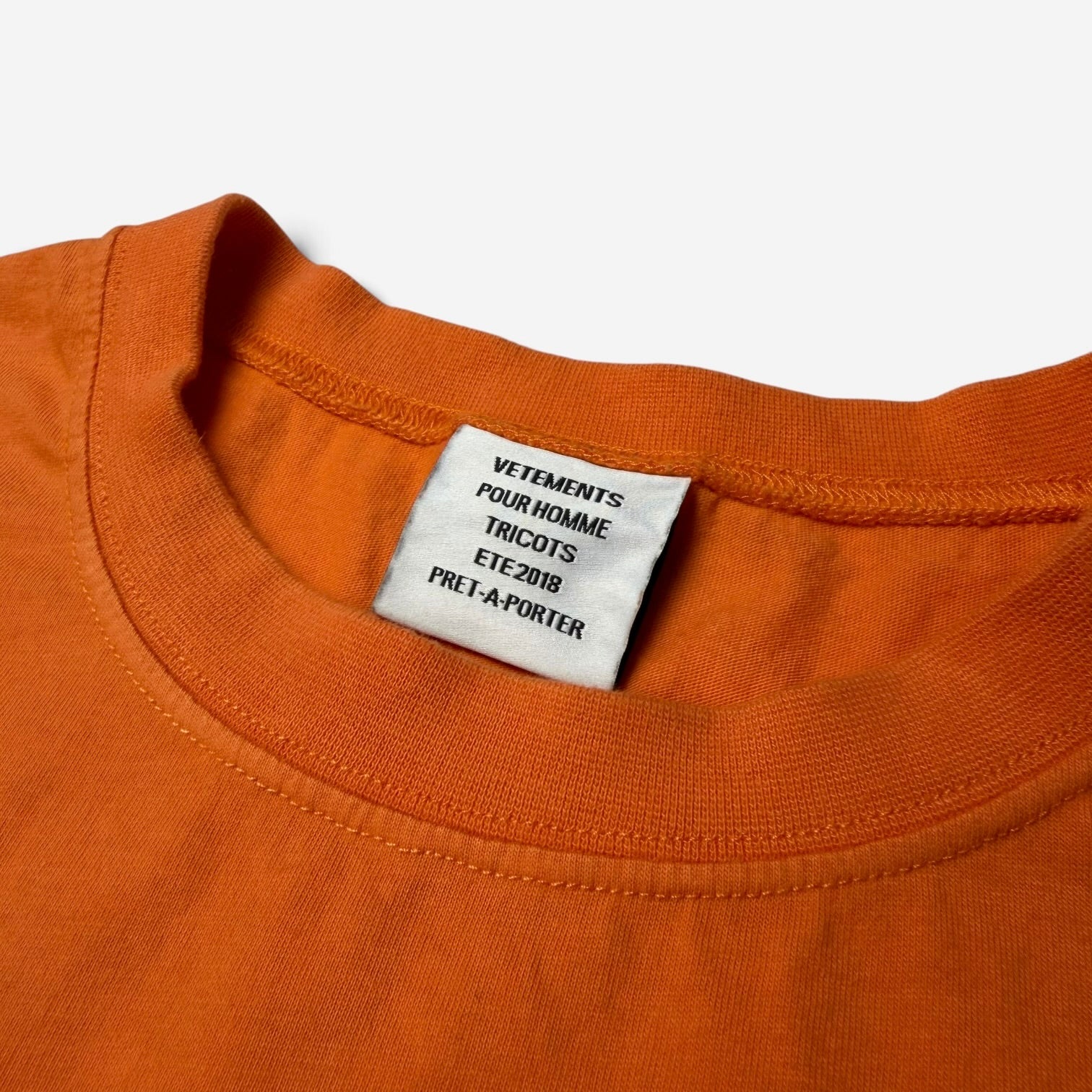 Vetements "Staff" Reflective T-Shirt Orange