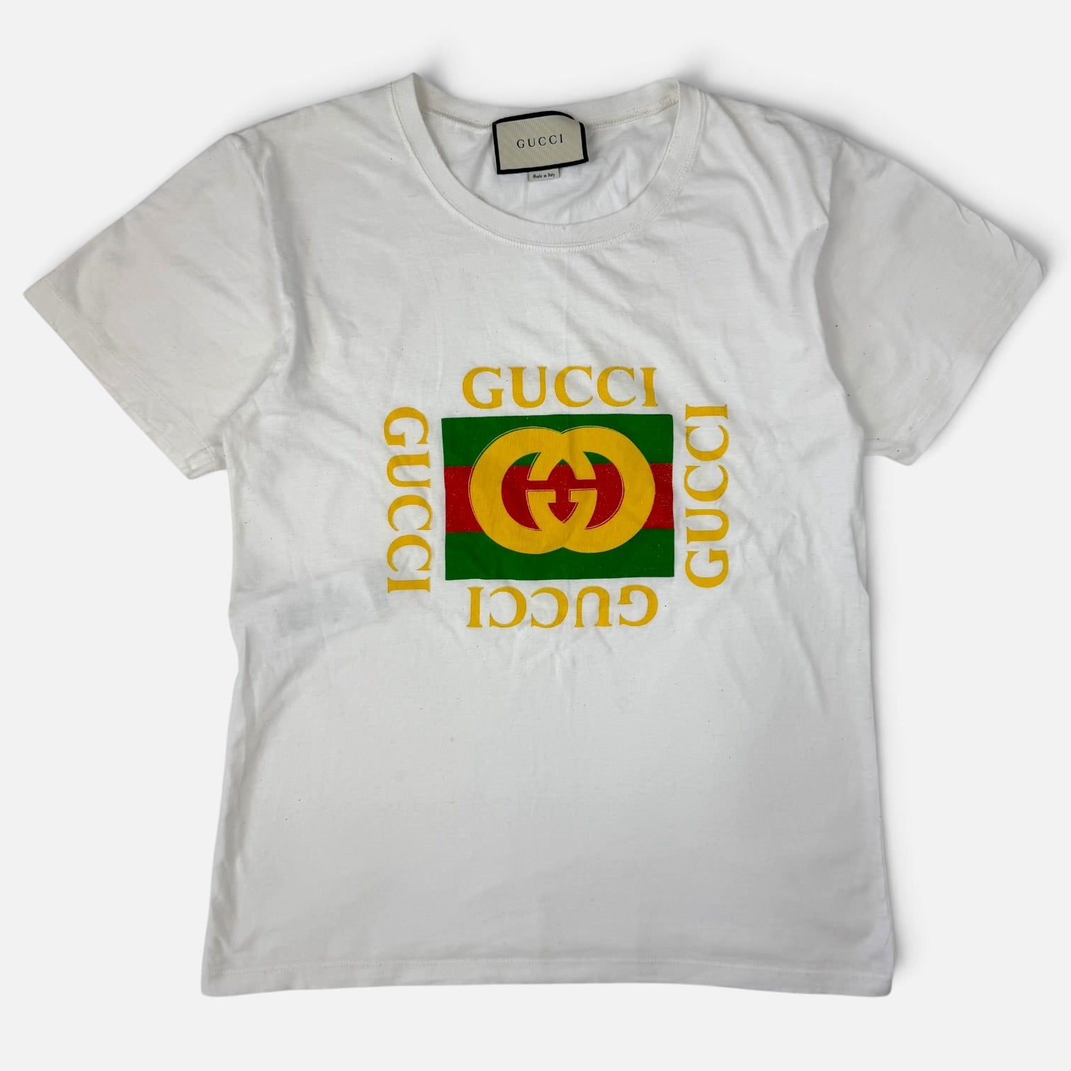 Gucci Distressed Glittered Logo T-Shirt