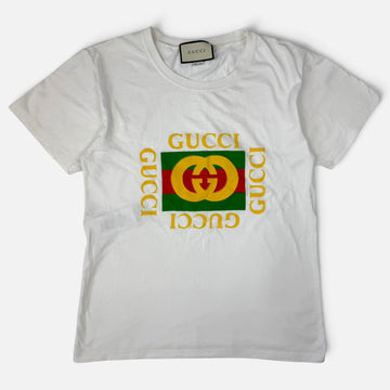 Gucci Distressed Glittered Logo T-Shirt