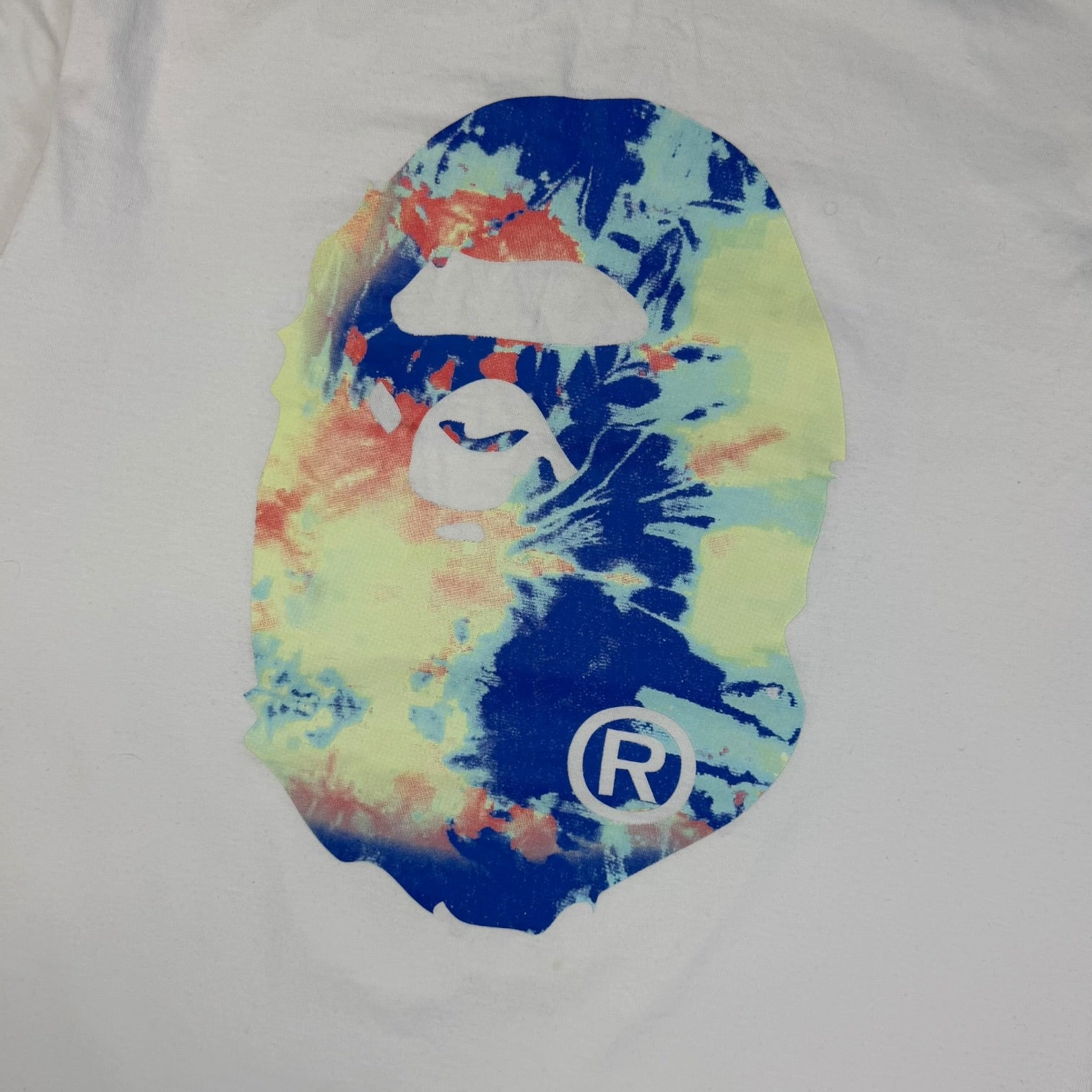 BAPE Tie-Dye Big Ape Head T-Shirt, vedere din spate