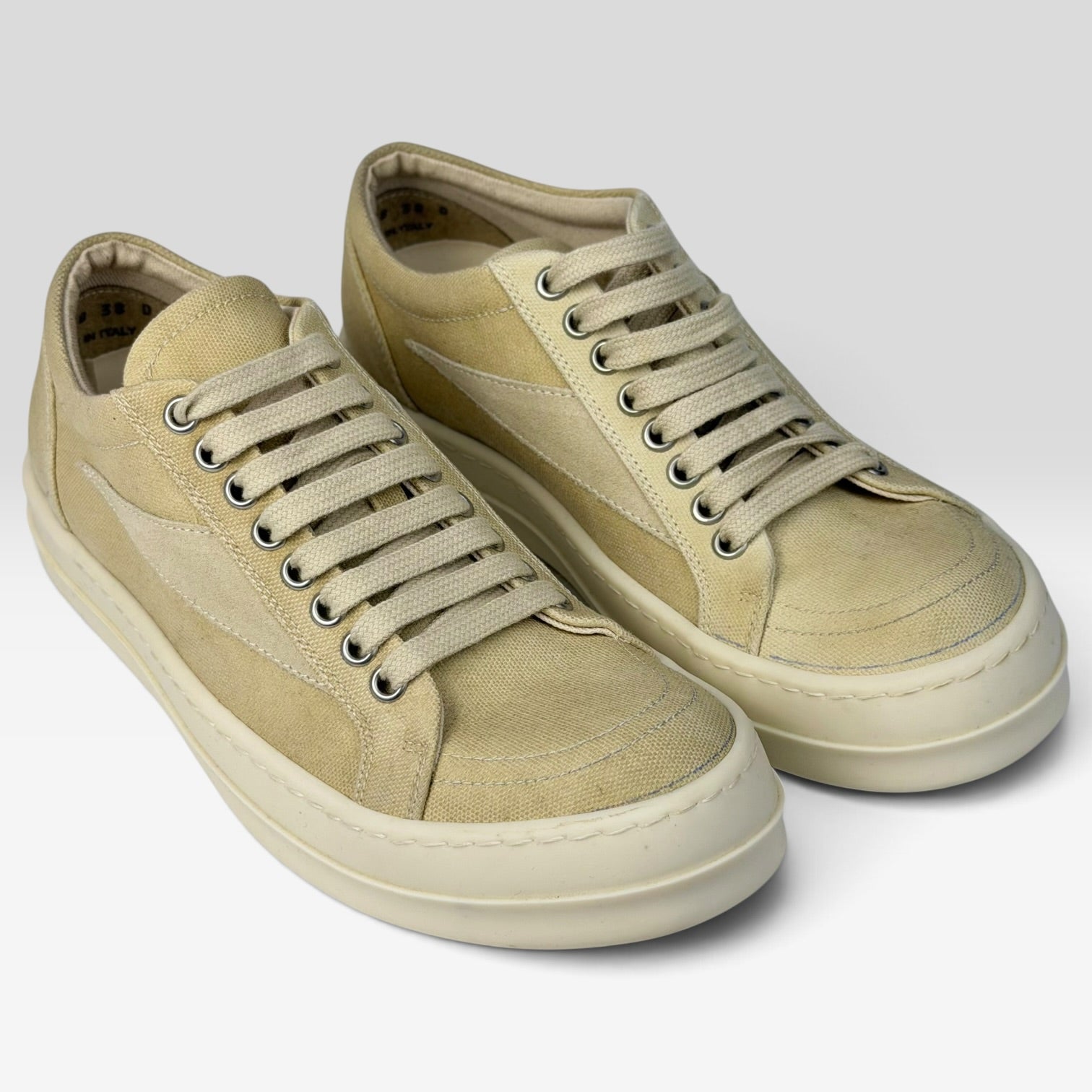 Rick Owens Vintage Sneaks Denim Beige/Milk
