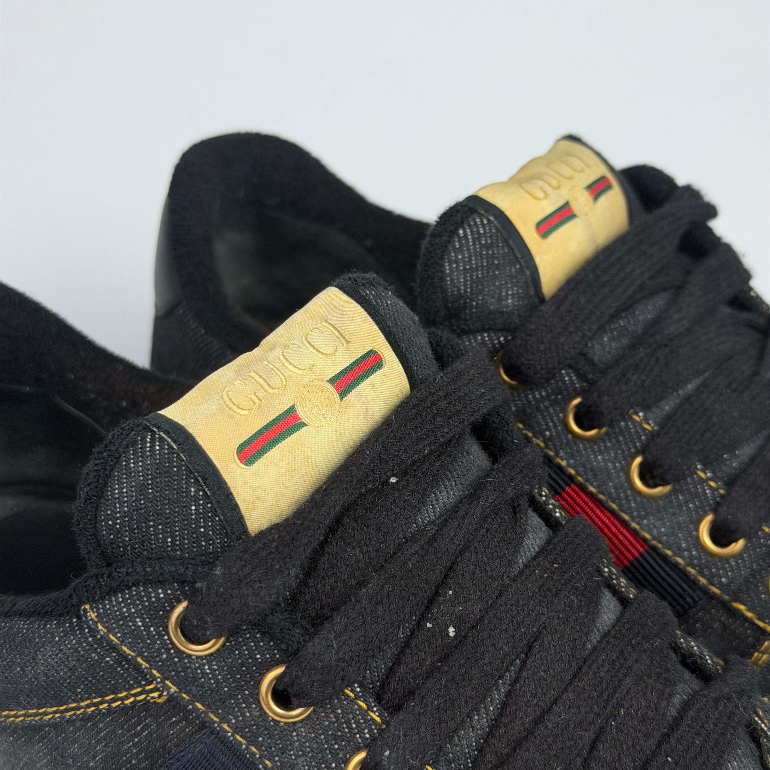 Gucci Screener Denim Sneakers