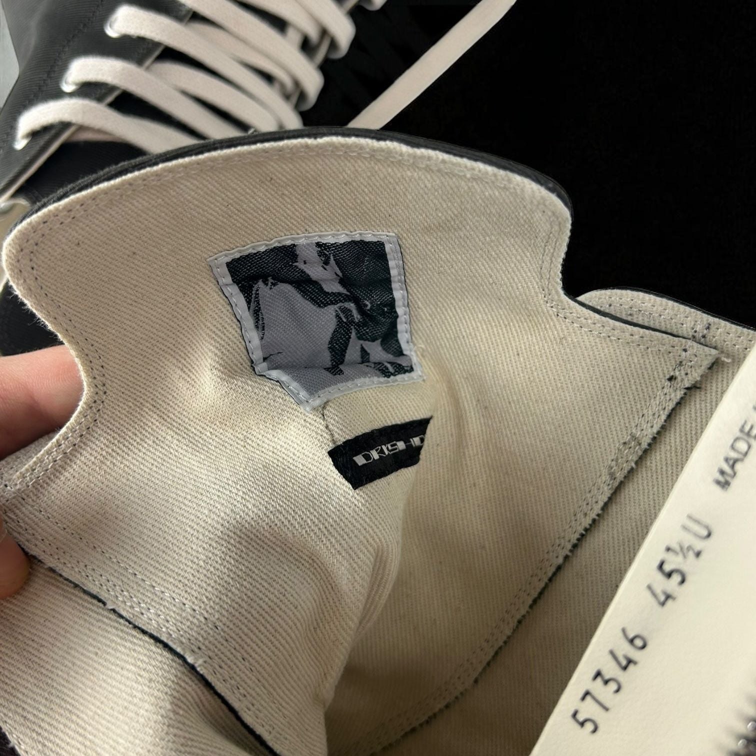 Rick Owens Ramones Abstract High Eyelets