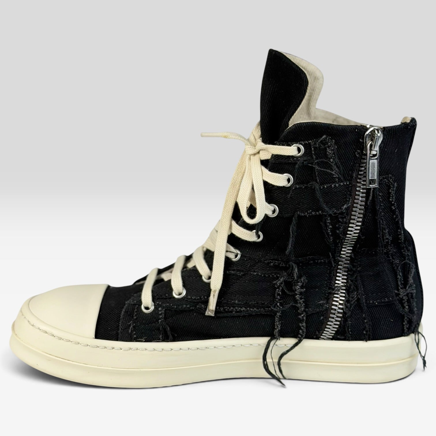 Rick Owens DRKSHDW Ramones High Slashed Black/Milk