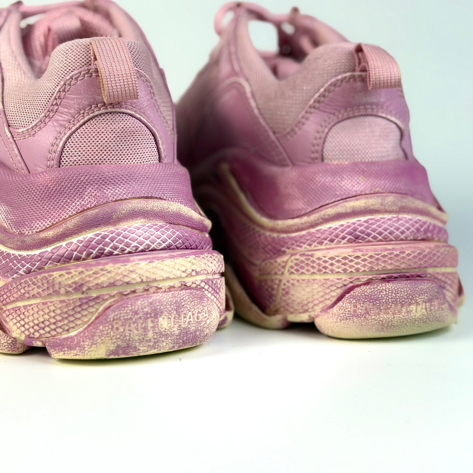 Balenciaga Triple S Distressed Pink