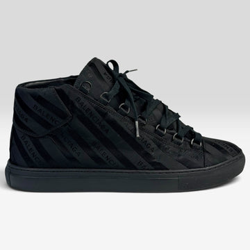 Balenciaga Arena High-Top Logo Stripe Black