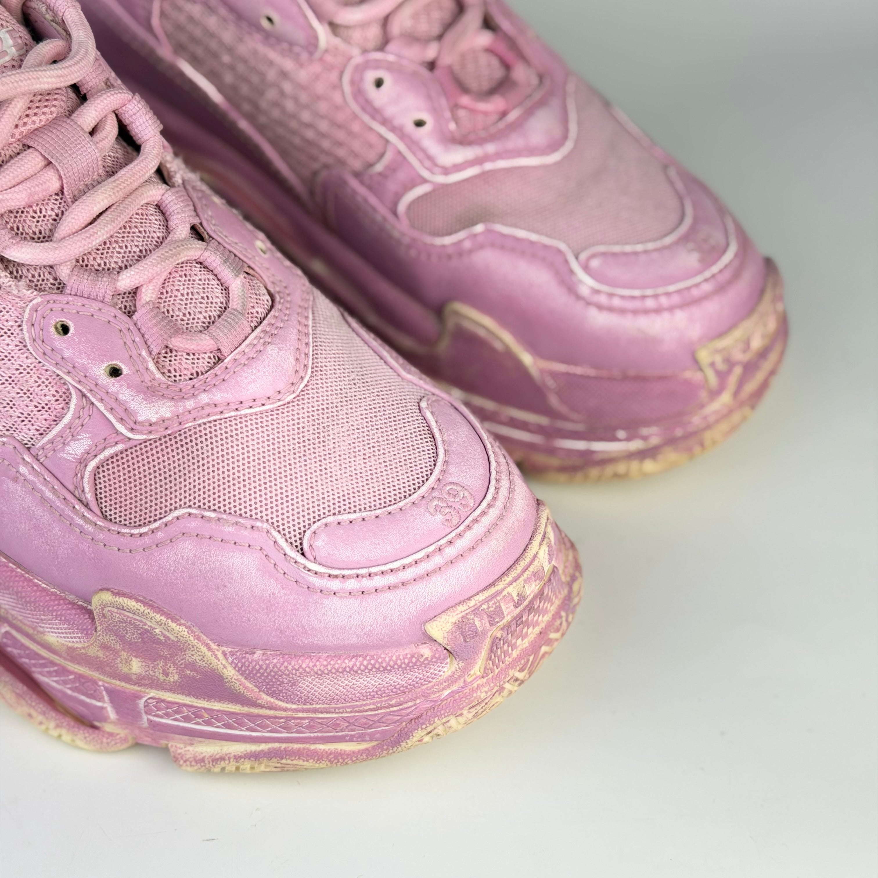 Balenciaga Triple S Distressed Pink