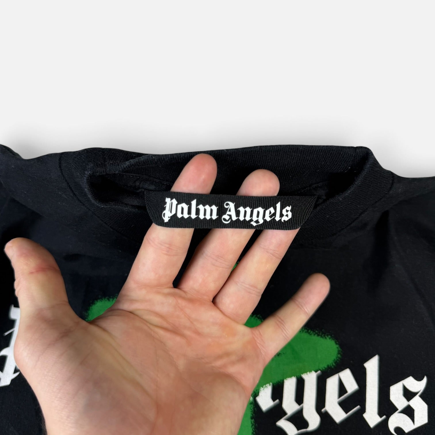 Palm Angels Star Sprayed Logo T-Shirt Black