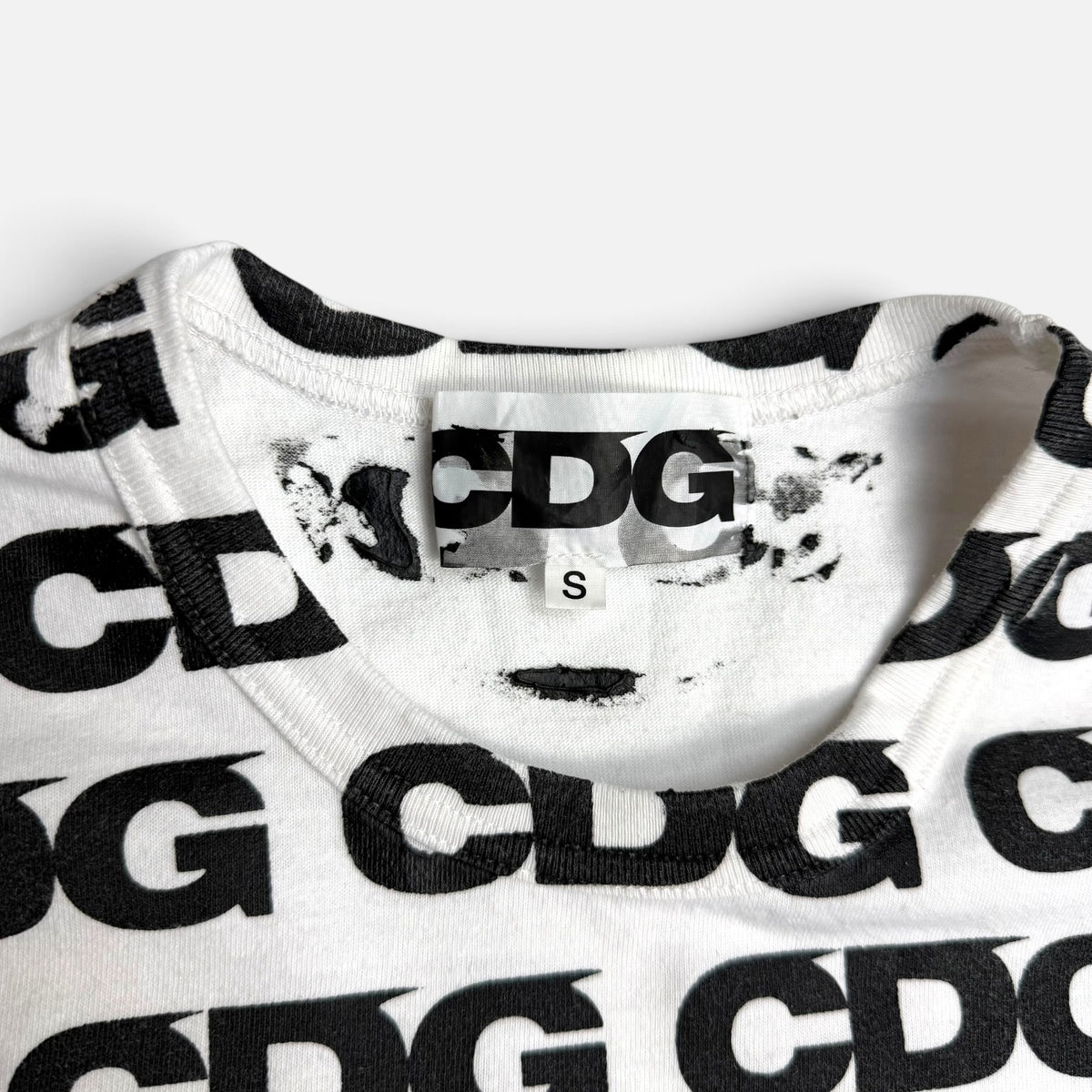 Comme Des Garçons CDG All-Over Print T-Shirt White