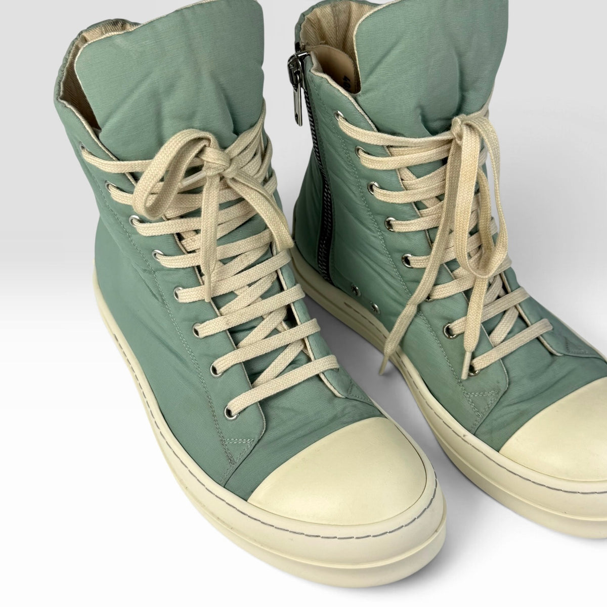 Incaltaminte Barbati RICK OWENS Rick Owens DRKSHDW Ramones High Strobe Aqua – produs original disponibil în magazinul V.
