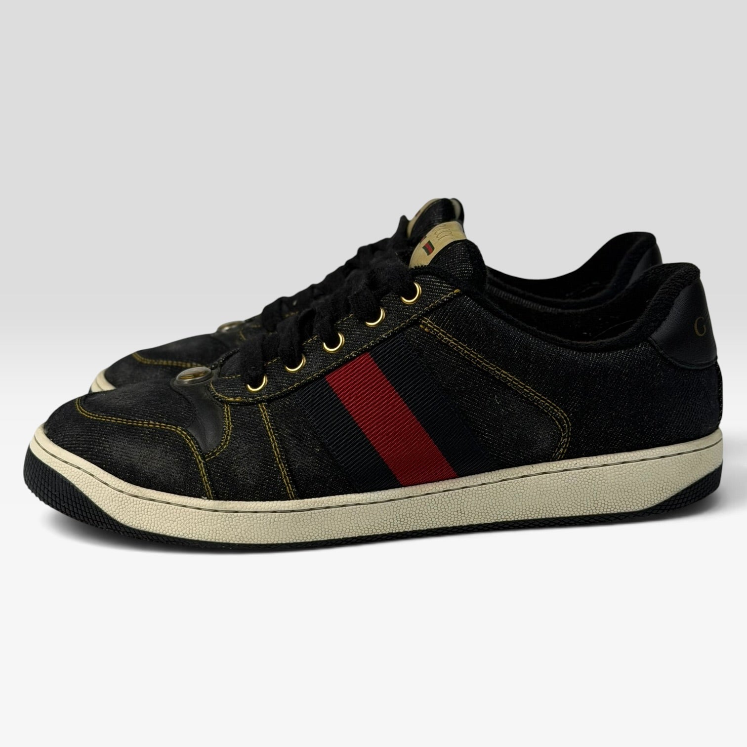 Gucci Screener Denim Sneakers