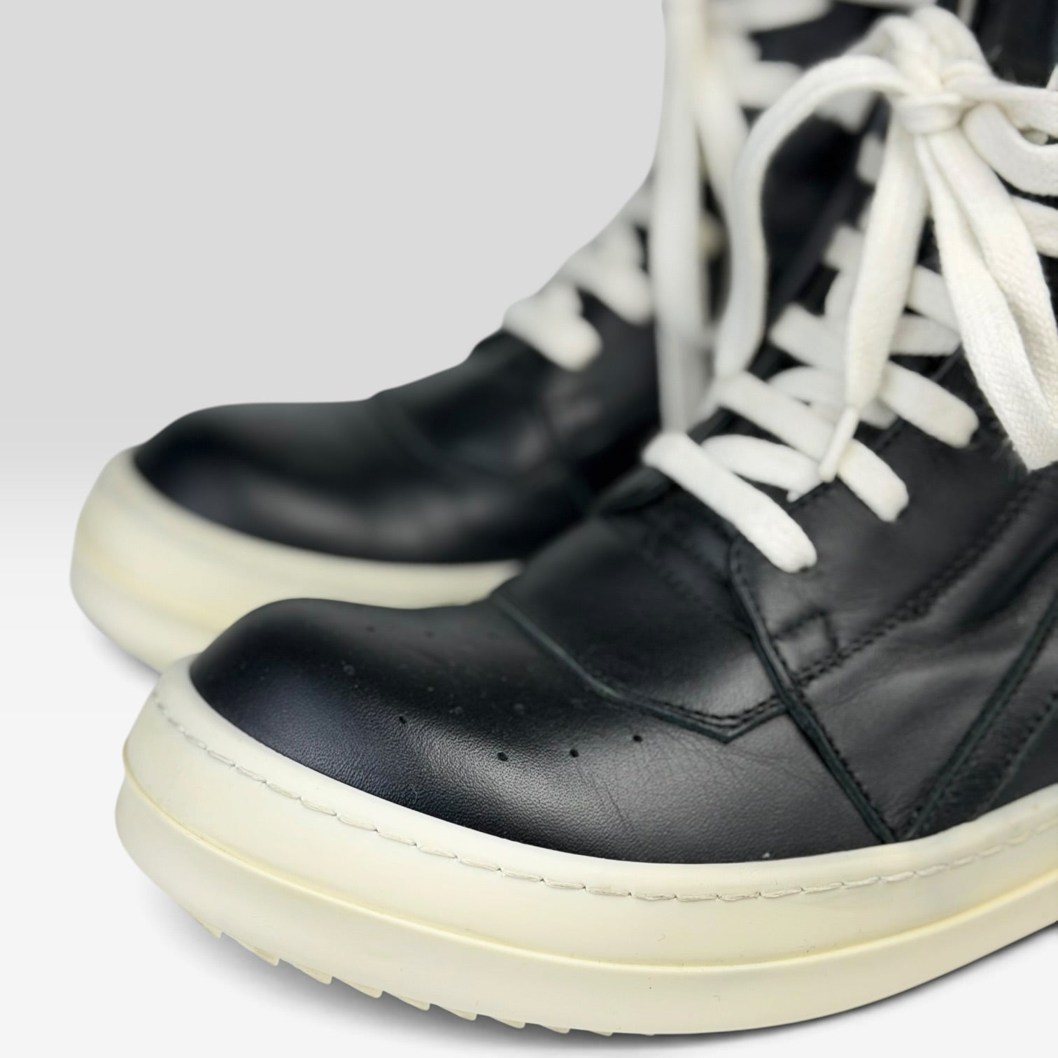 Rick Owens Geobasket Black/Milk | Sneakers Rick Owens