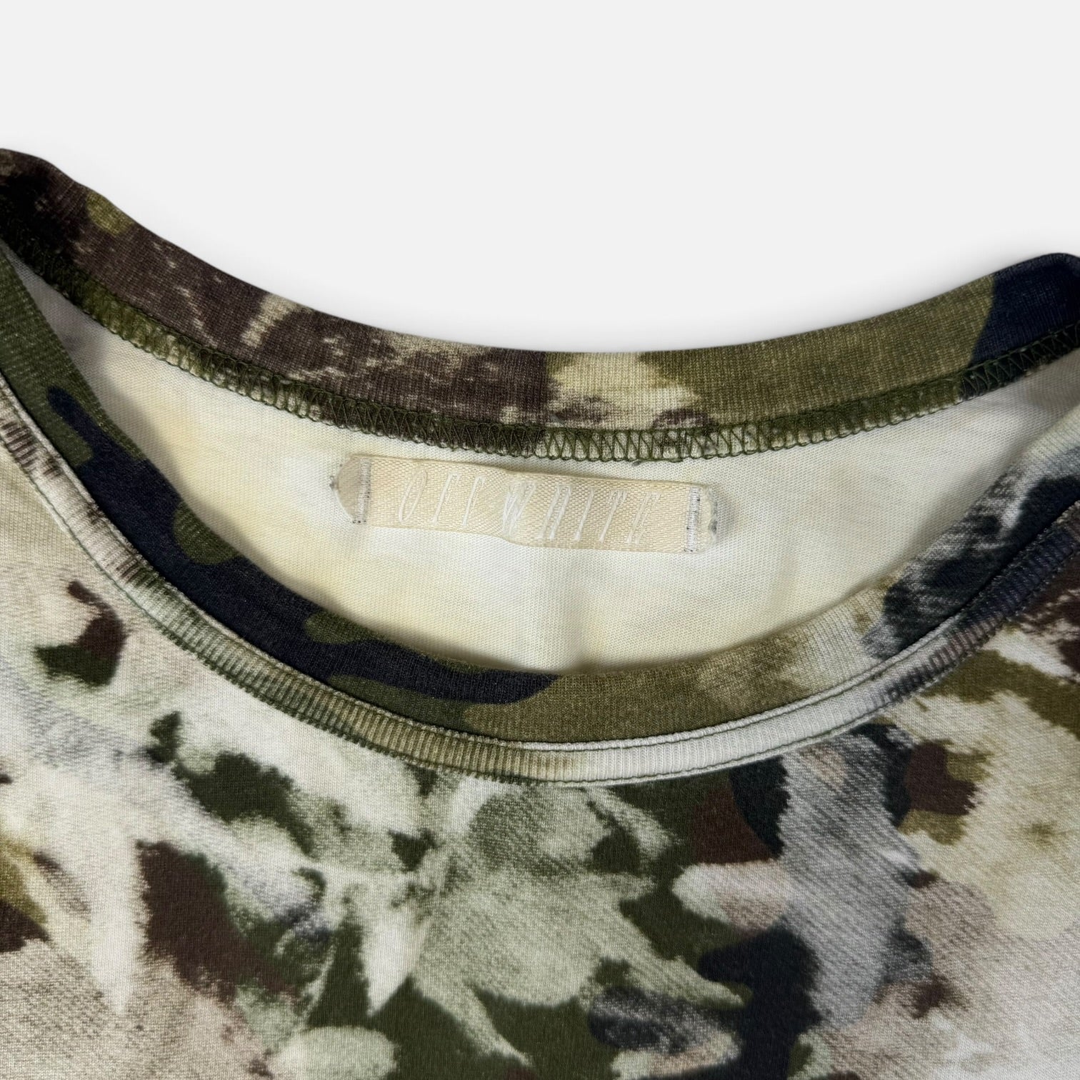 Off-White SS16 Bleached Camouflage T-Shirt Khaki