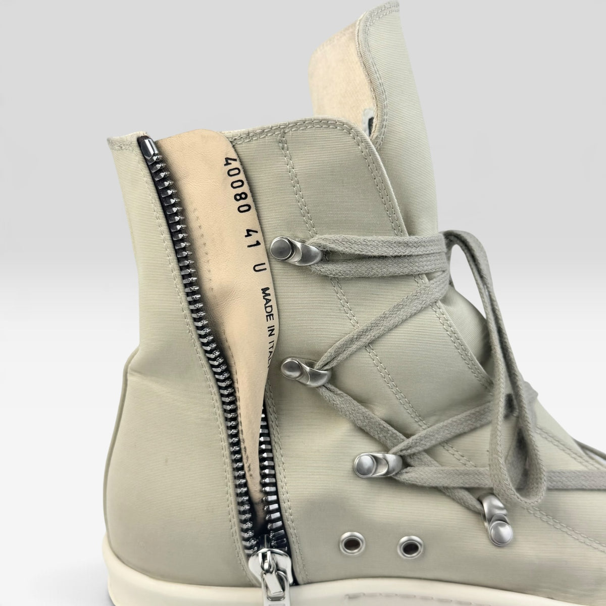 Rick Owens DRKSHDW Hexagram Ramones High Milk/Pearl