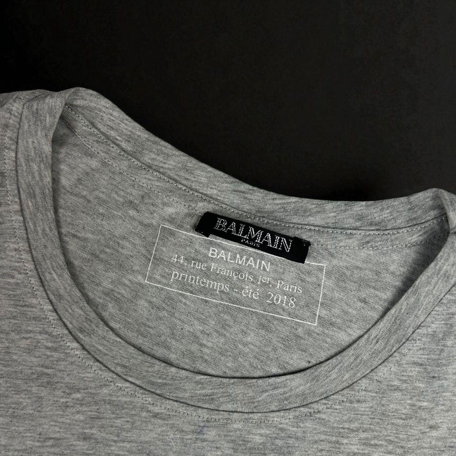 Balmain Silver Logo T-shirt