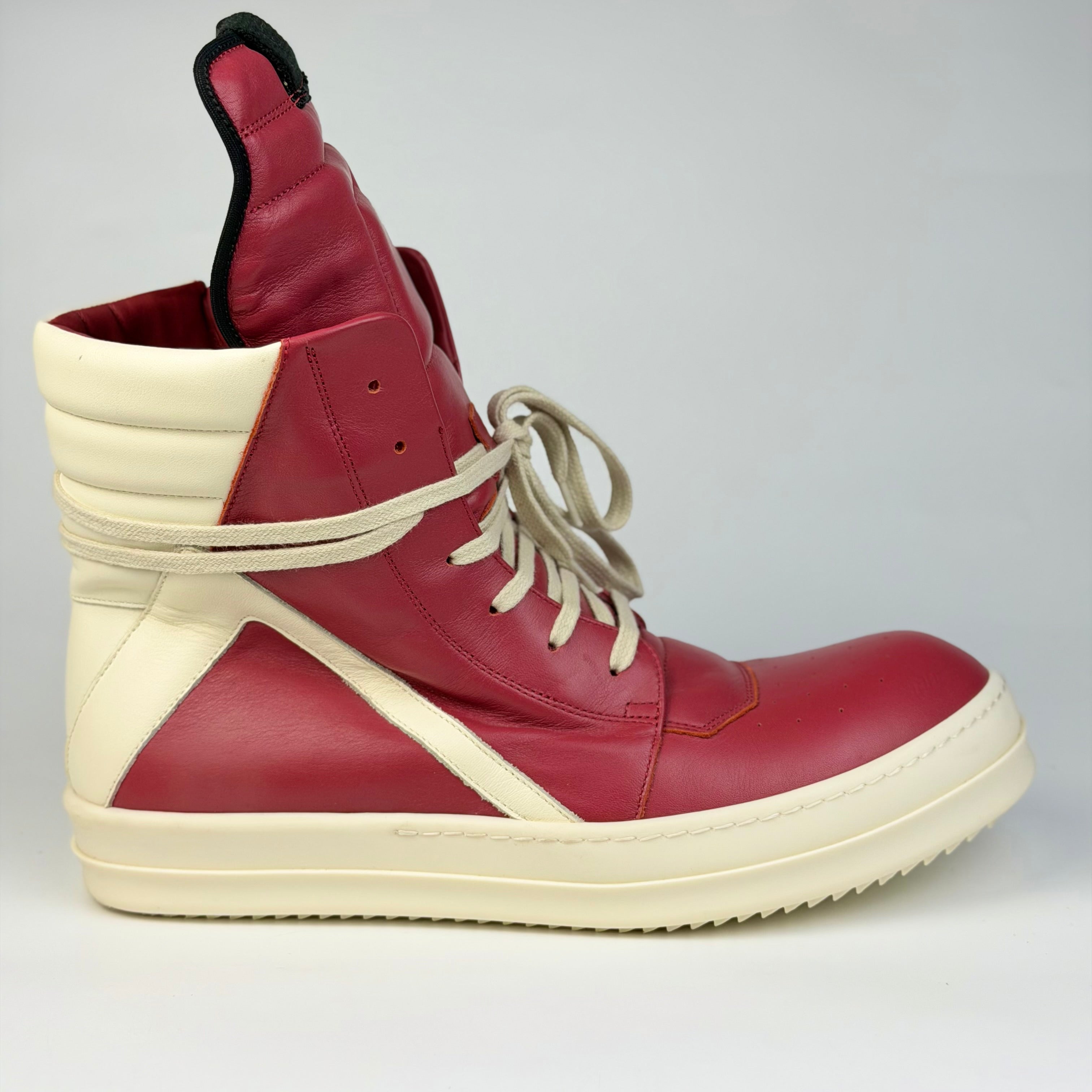 Rick Owens Geobasket Cardinal Red/Milk SS24 LIDO