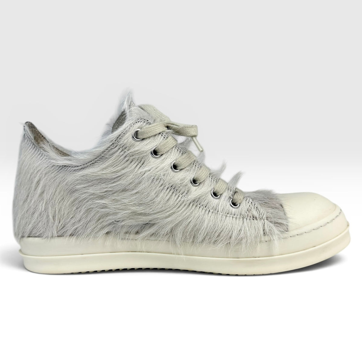Rick Owens Strobe Low Cow Fur Grey/Milk