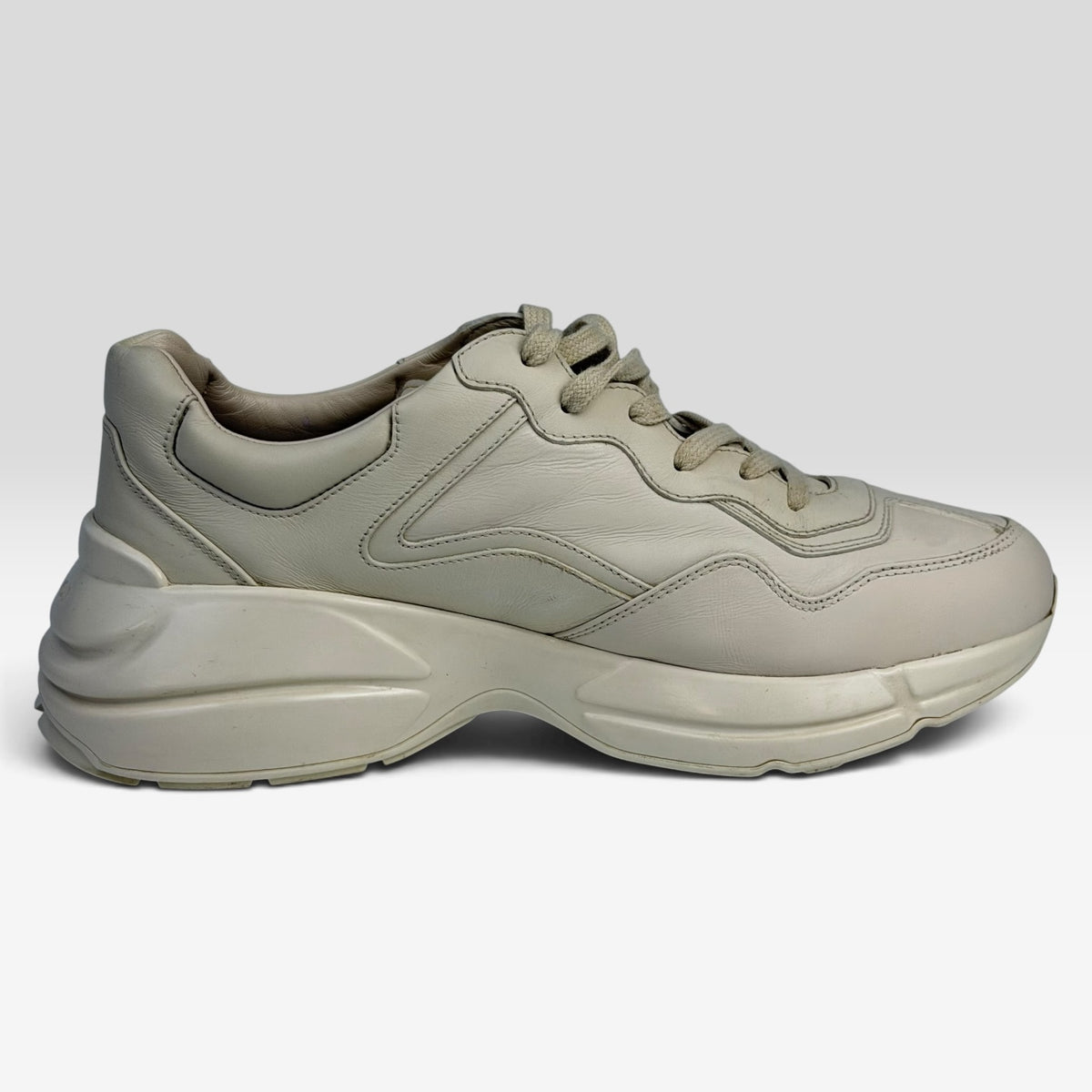 Gucci Rhyton Leather Sneakers Ivory