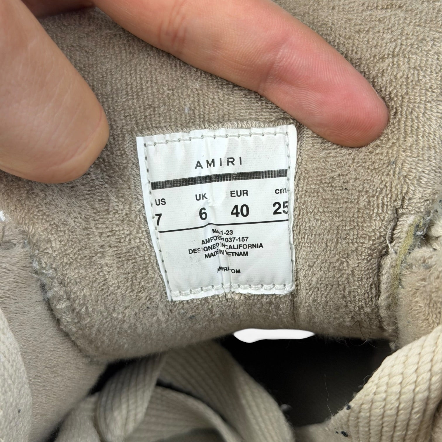 Amiri MA-1 Beige/White | Sneakers Amiri
