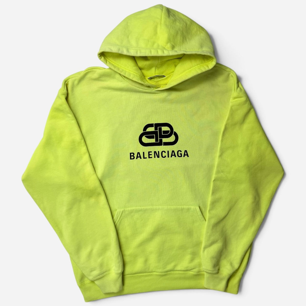 Balenciaga Interlocking BB Logo Neon Hoodie