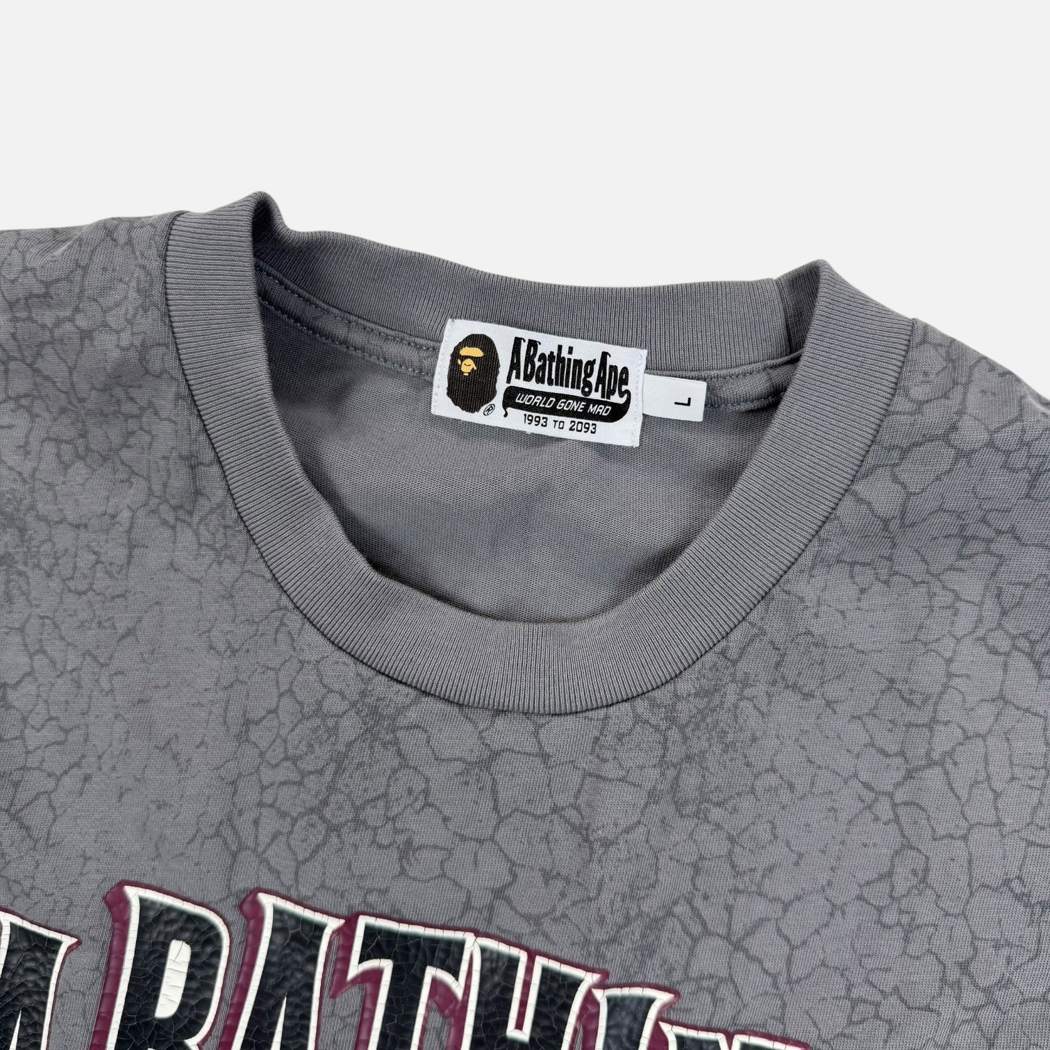 BAPE Crack Print Pattern Logo T-Shirt | Tricou BAPE