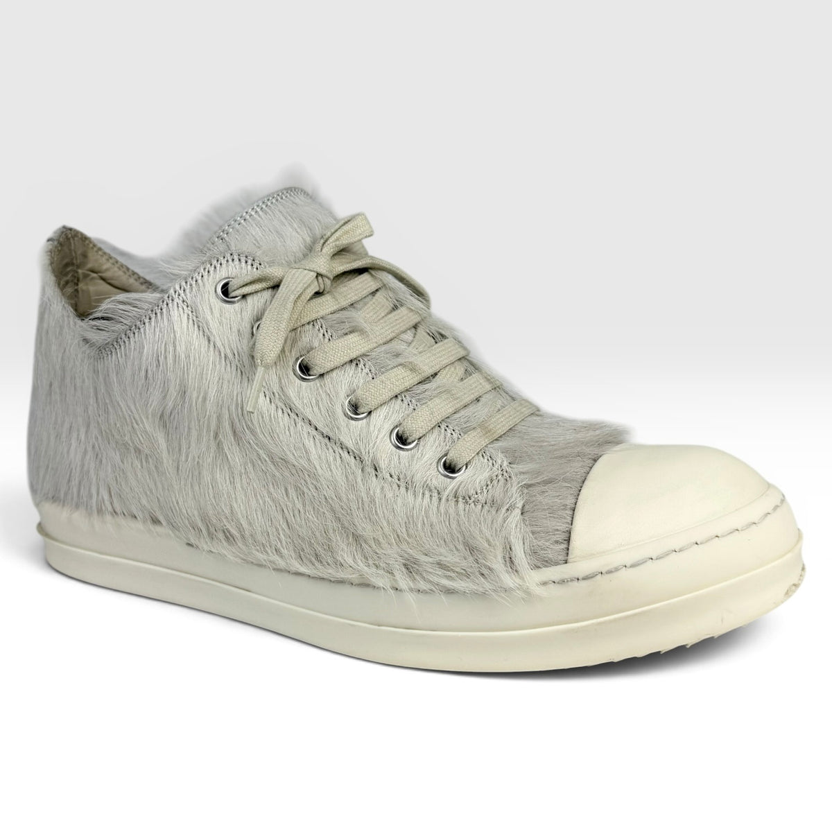 Rick Owens Strobe Low Cow Fur Grey/Milk