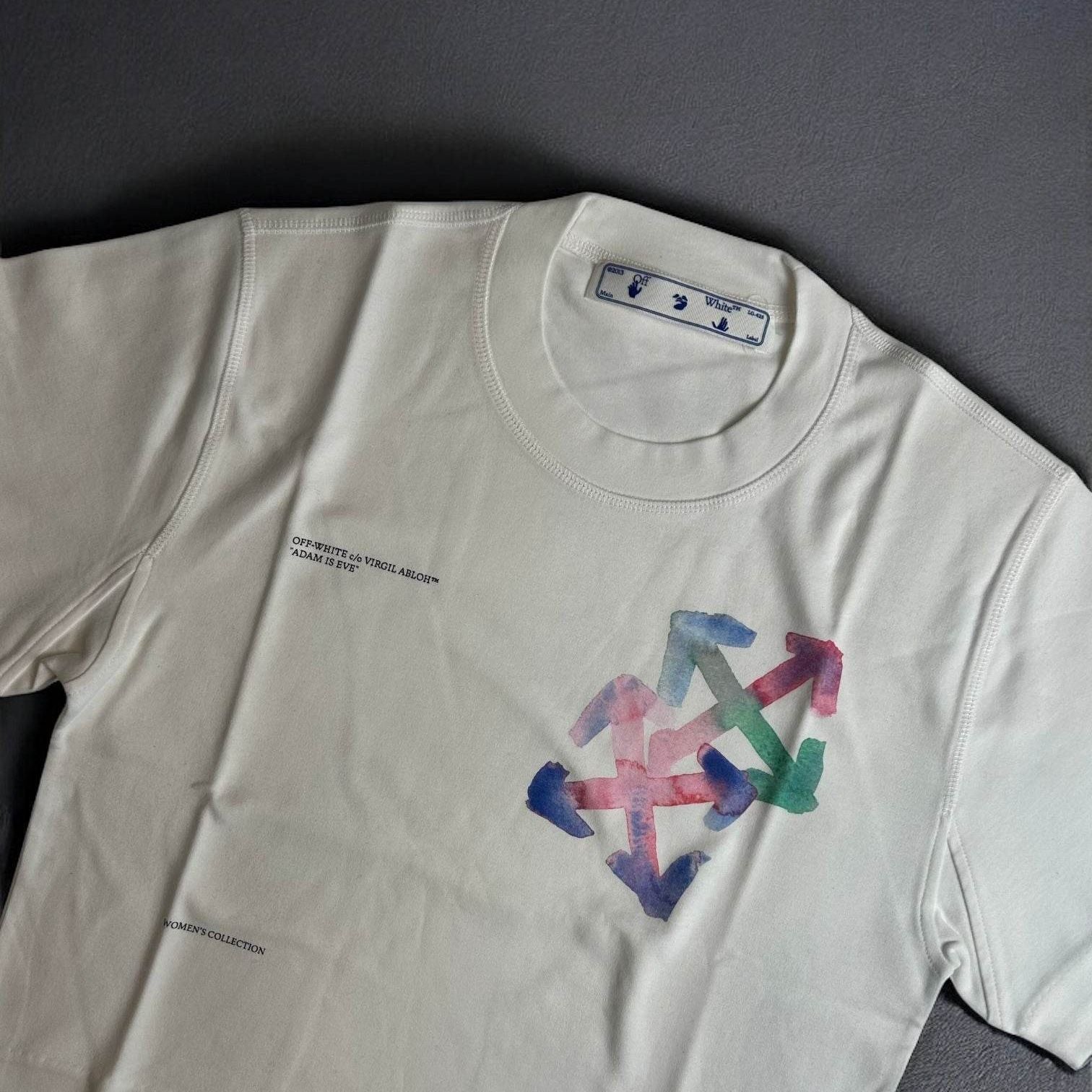 Off-White Water Color Arrows Cropped T-shirt - V STEALS
