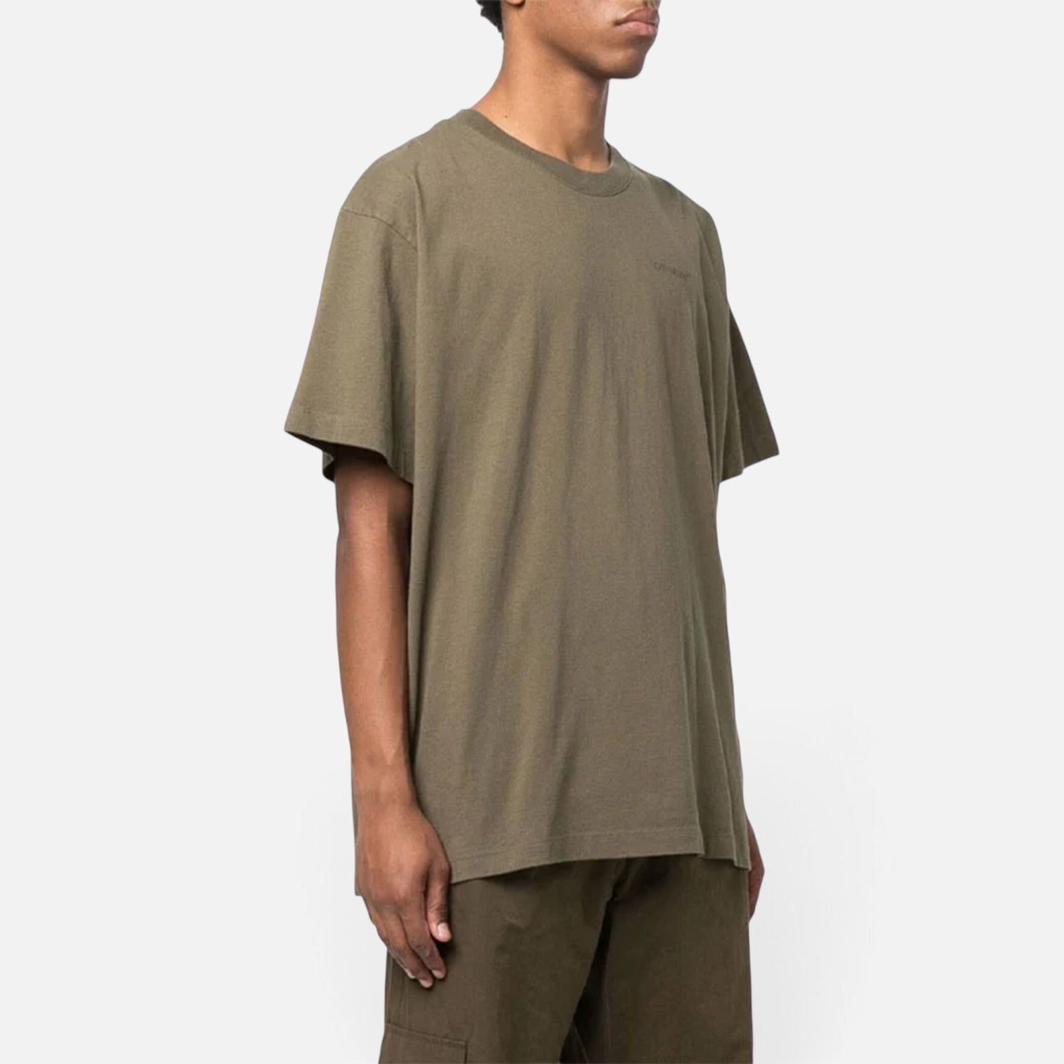 Off-White Rubber Diagonal T-Shirt Khaki