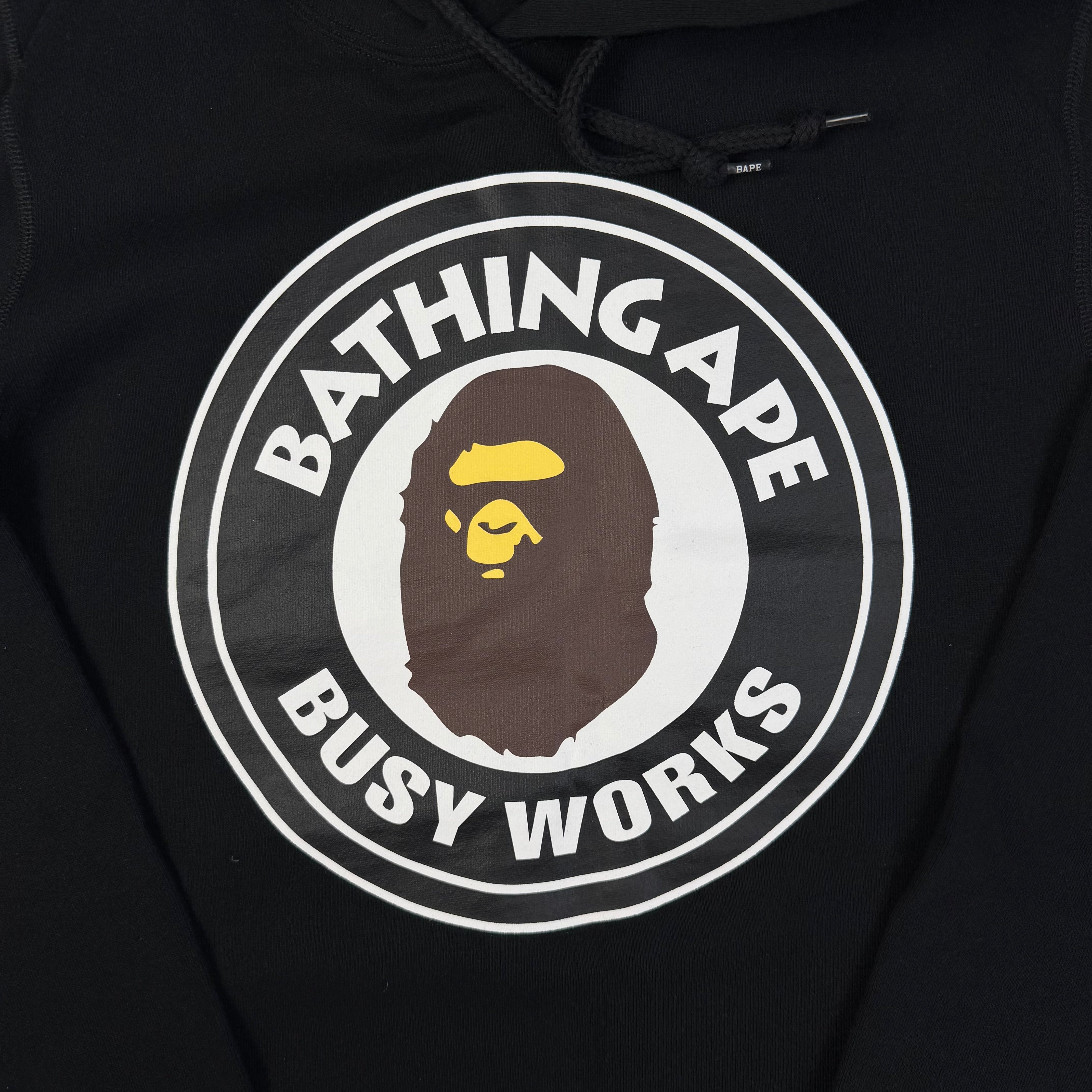 BAPE Bathing Ape Busy Works Pullover Hoodie Black | Hanorac BAPE