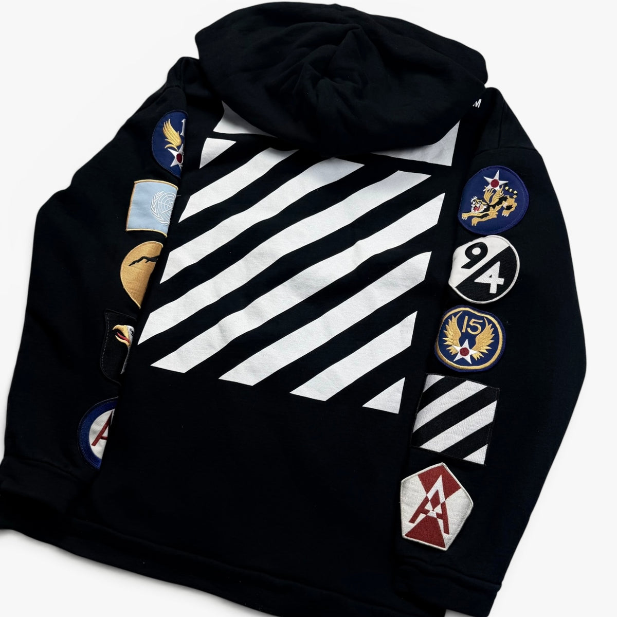 Off-White Patches Zip Hoodie Black