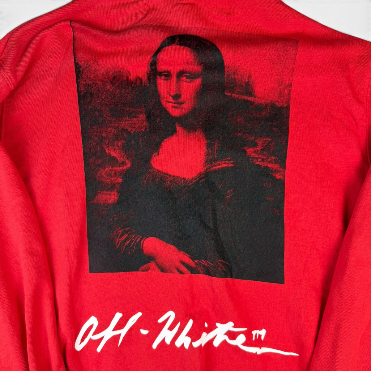 Off-White SS18 Mona Lisa Zip Hoodie Red